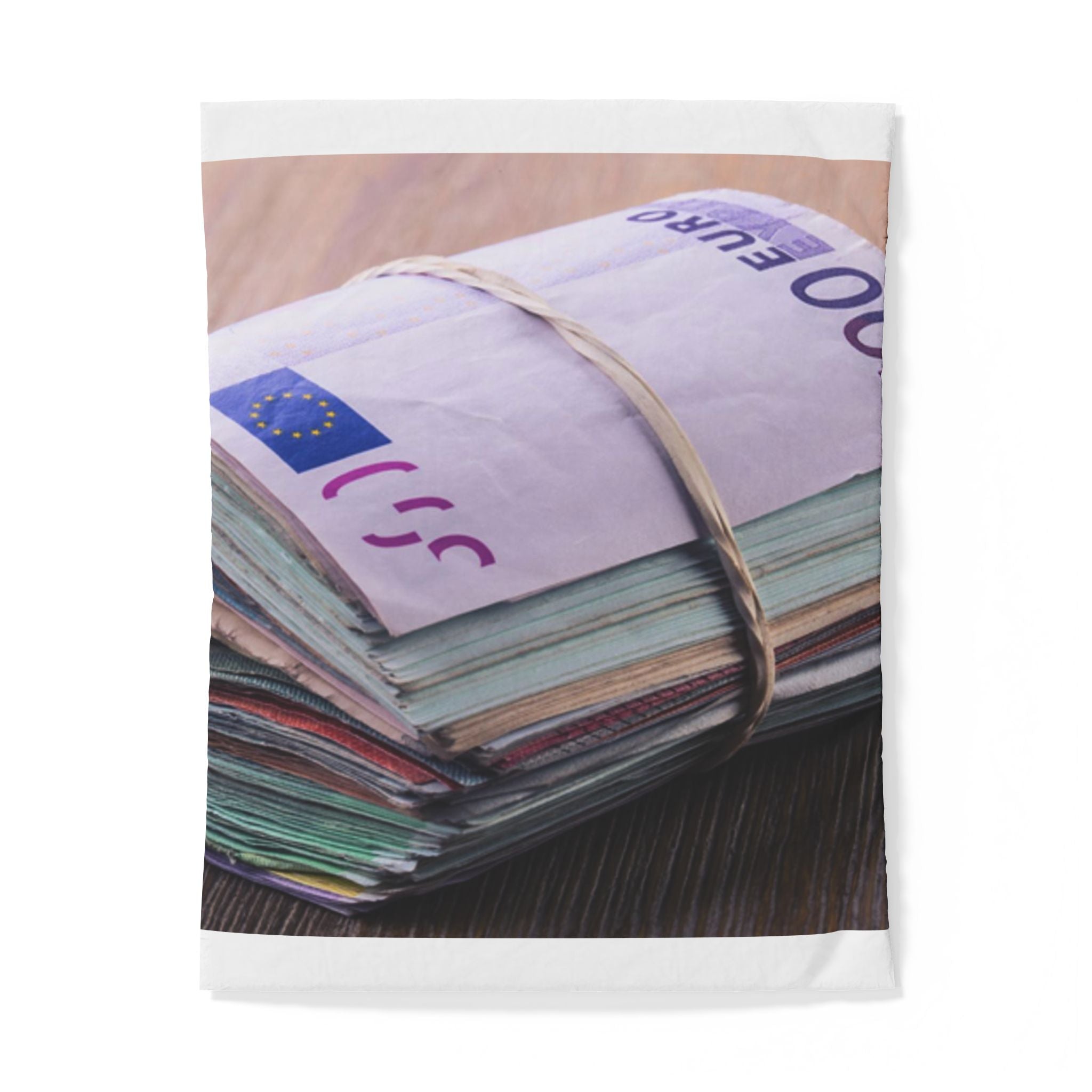 Stack of Euro Banknotes Duvet Cover | Currency Money Photography Bedding