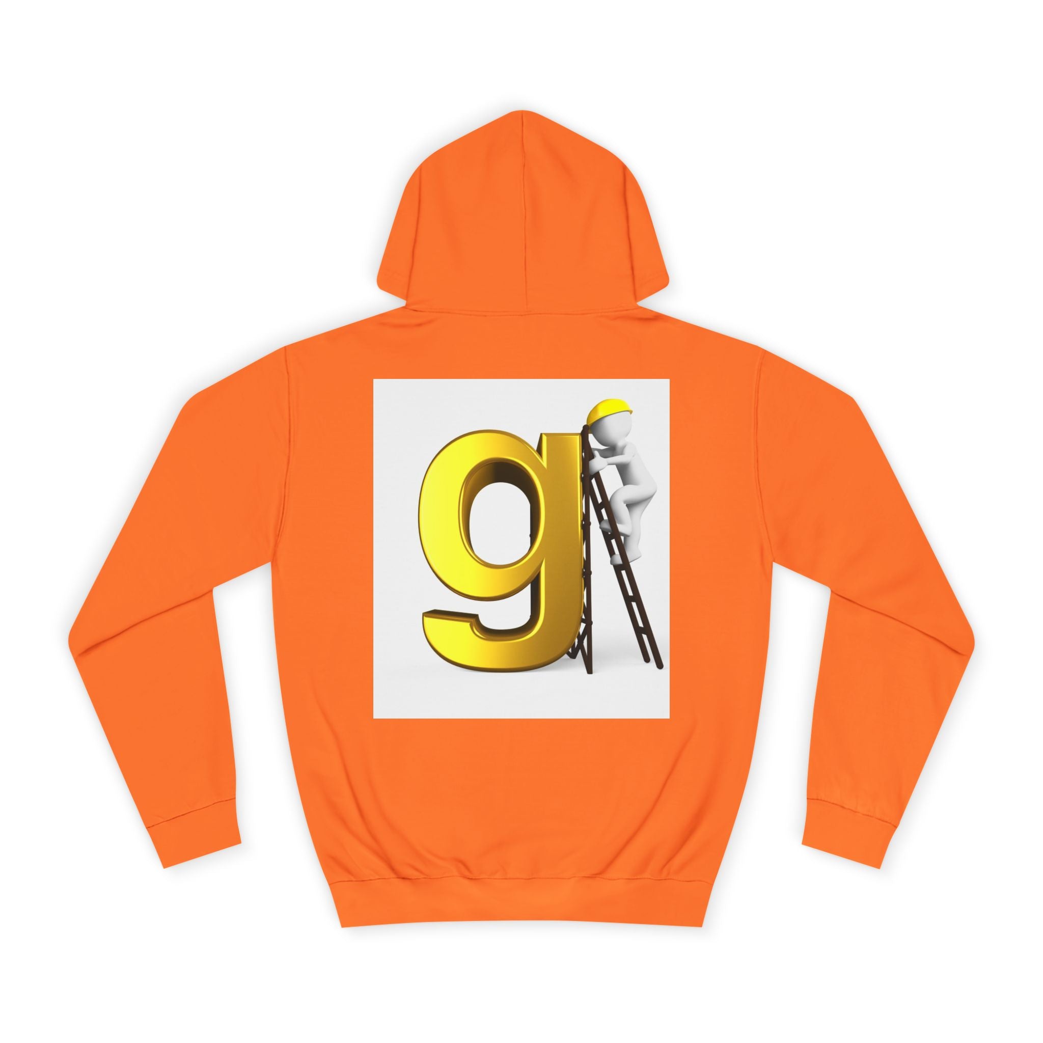 Gold Letter G with Painter Character Hoodie | Initial Monogram
