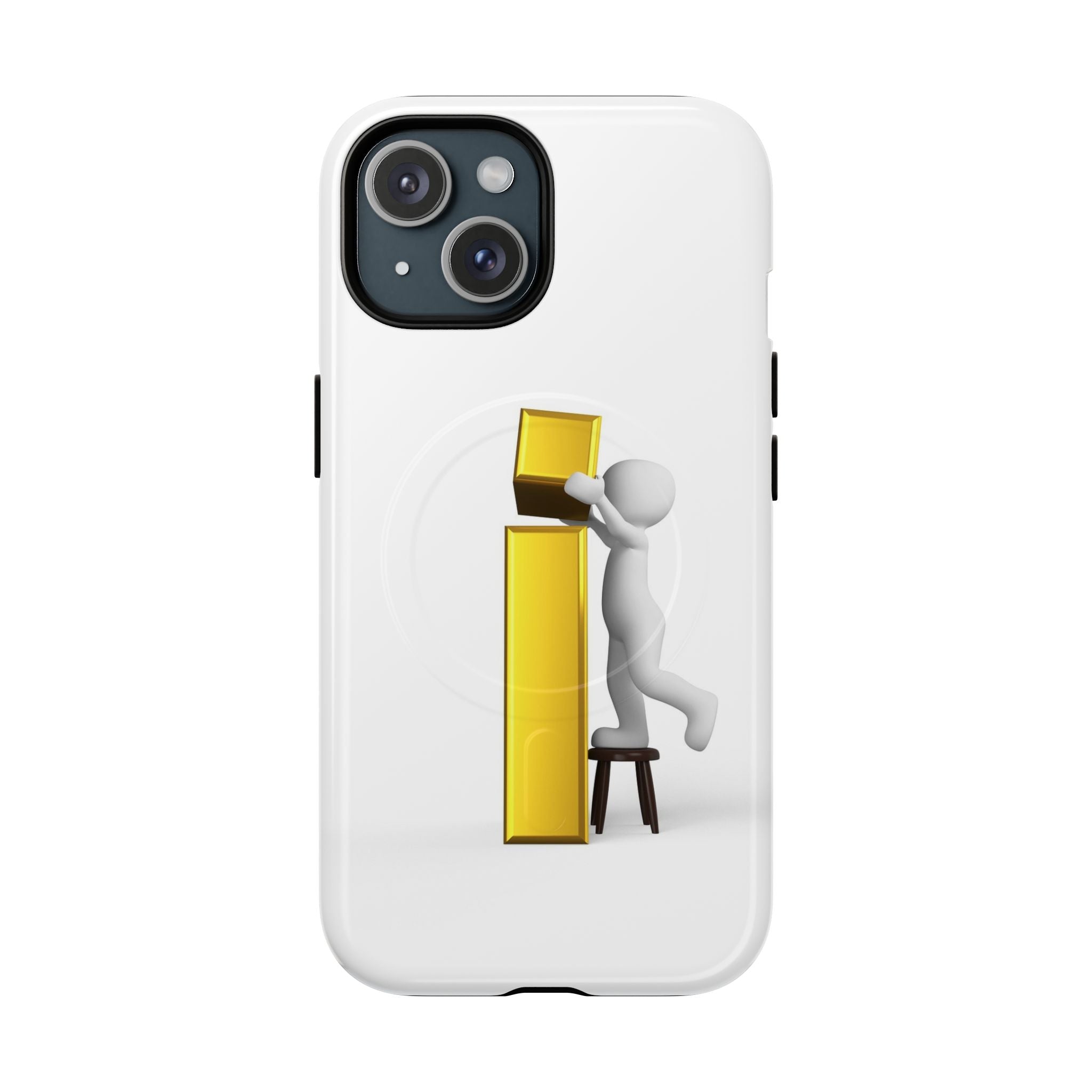 3D Character Gold Letter i phone case | Tough Magnetic Case
