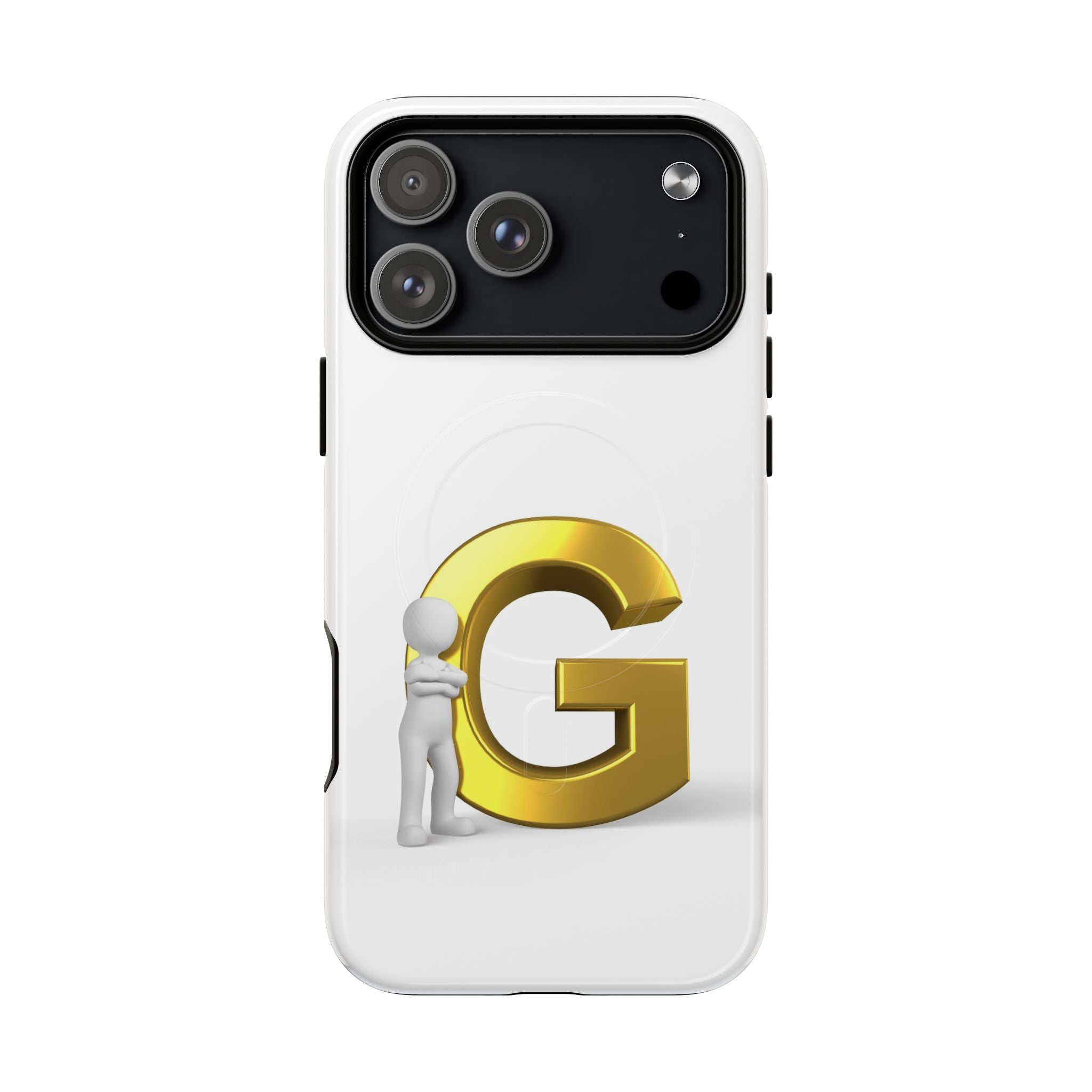 Coque de téléphone Monogramme Lettre G Dorée | Coque magnétique résistante