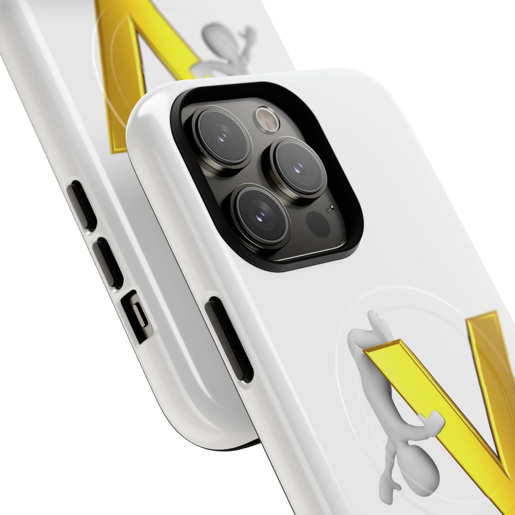3D Yellow V Letter Phone Case Tough Magnetic Case | Monogram V iPhone Cover