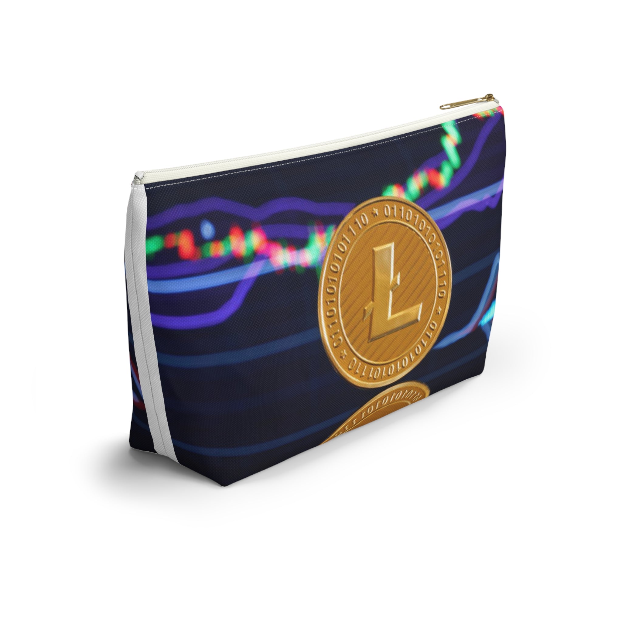 Litecoin Coin Crypto Chart Accessory Pouch