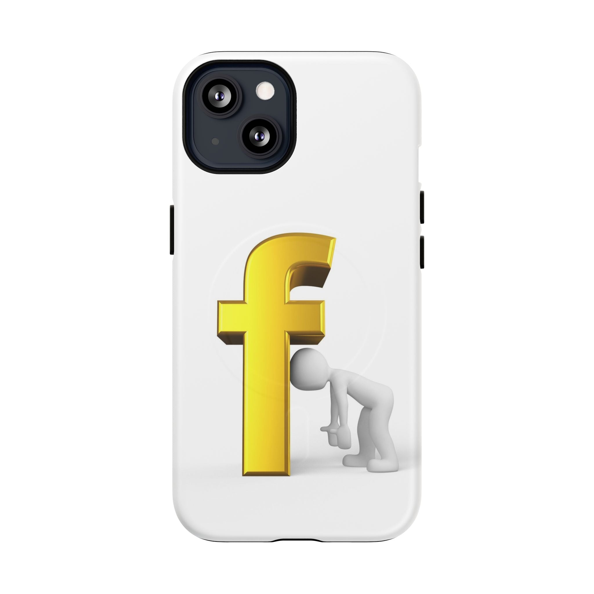 3D Gold Letter F Phone Case | Tough Magnetic Case
