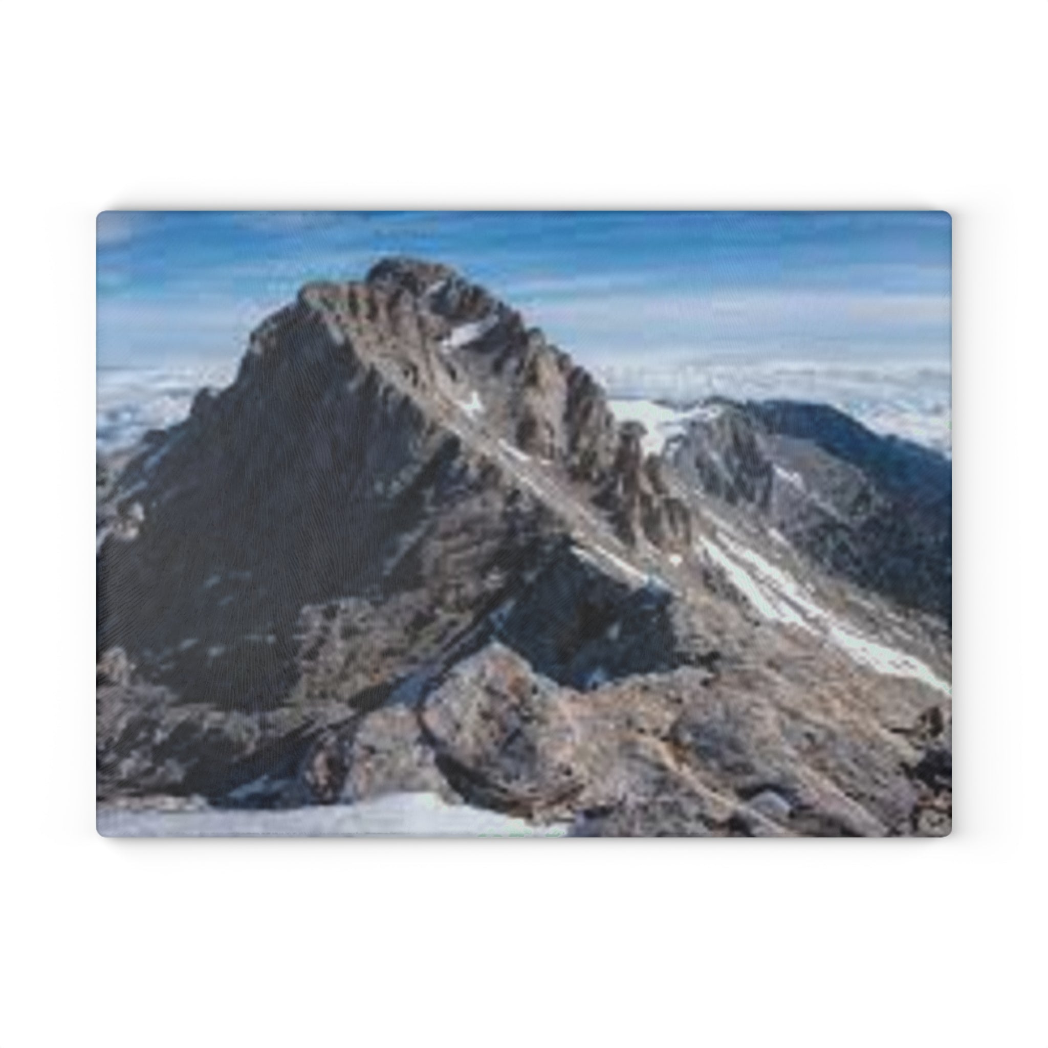 Mountain Peak Glass Cutting Board | Scenic Photo, Kitchen Countertop