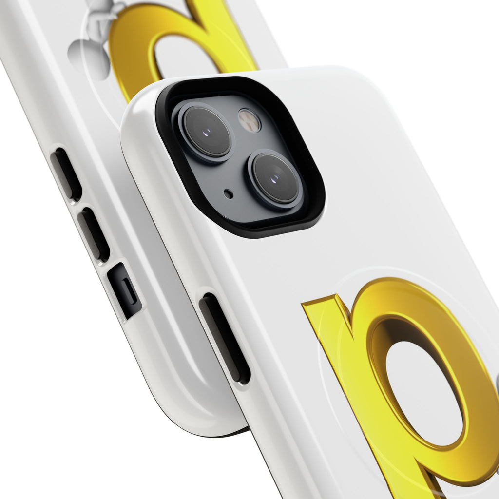 3D Gold Letter P Phone Case | Tough Magnetic Phone Case