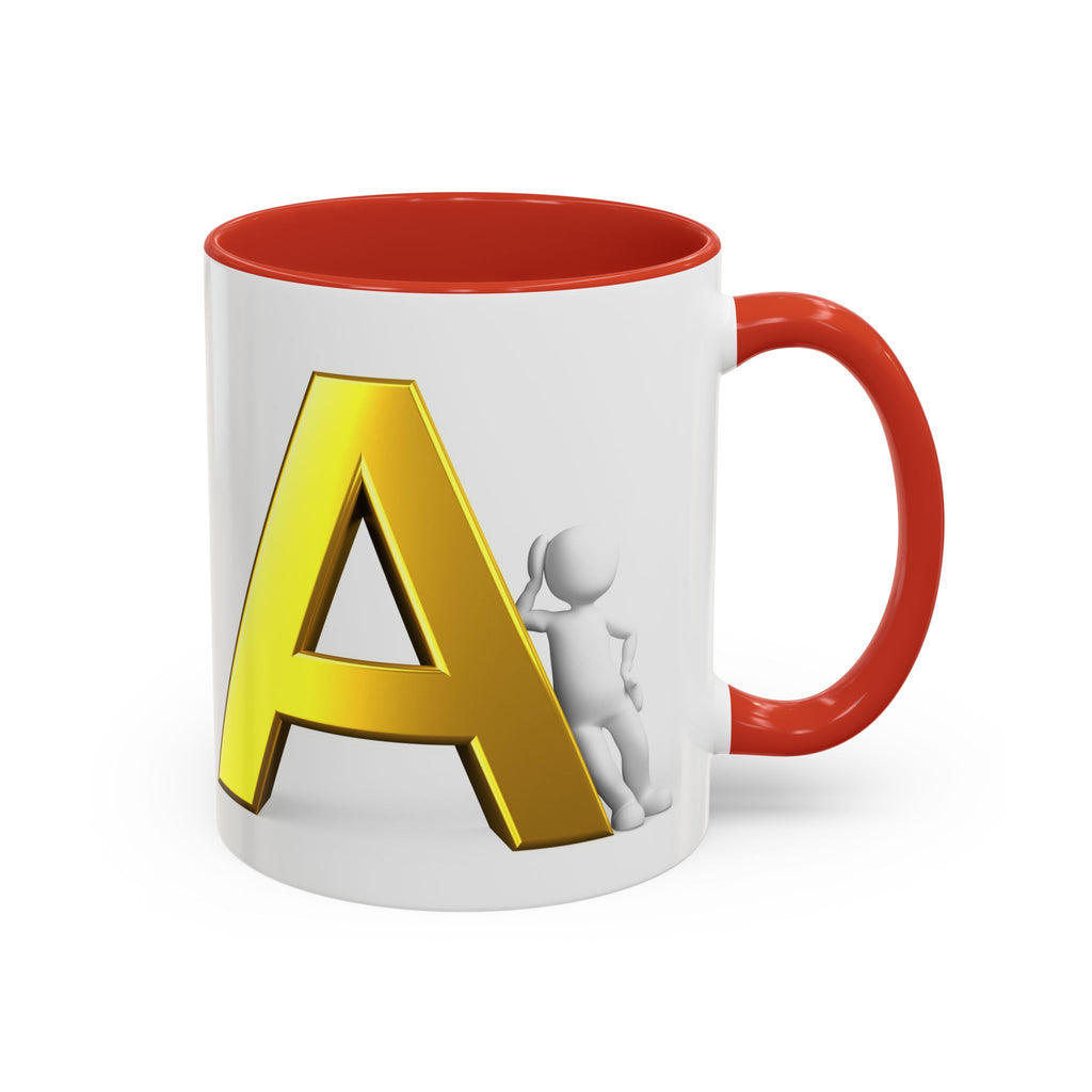 Gold Buchstabe A Tasse mit Initialen | Monogramm Buchstabe A Tasse
