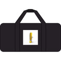 3D Gold Exclamation Mark Artwork Duffel Bag | Checker or Camo Strap Options