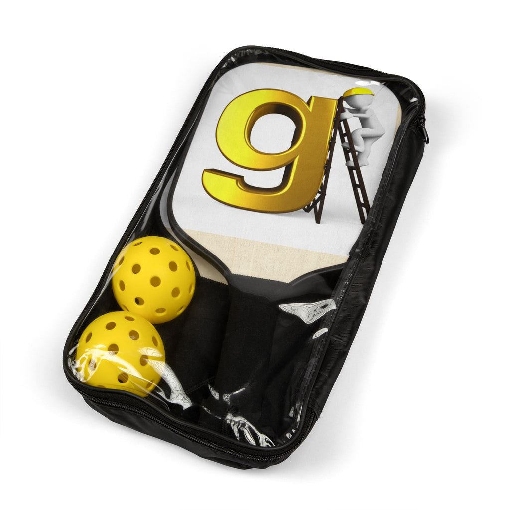 Golden Letter G Ladder Graphic Pickleball Paddle