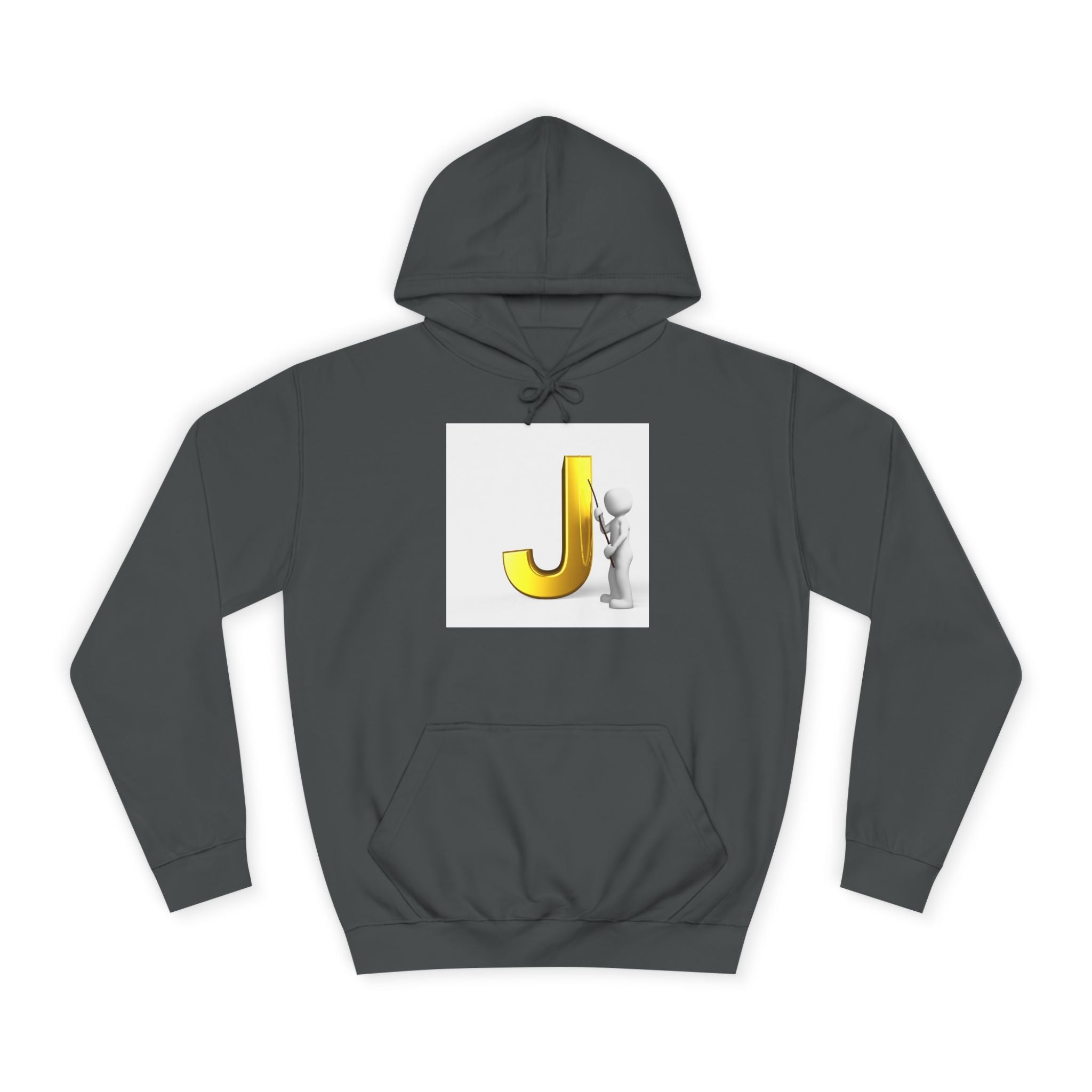 Golden Letter J Initial Hoodie | Monogram J Sweatshirt