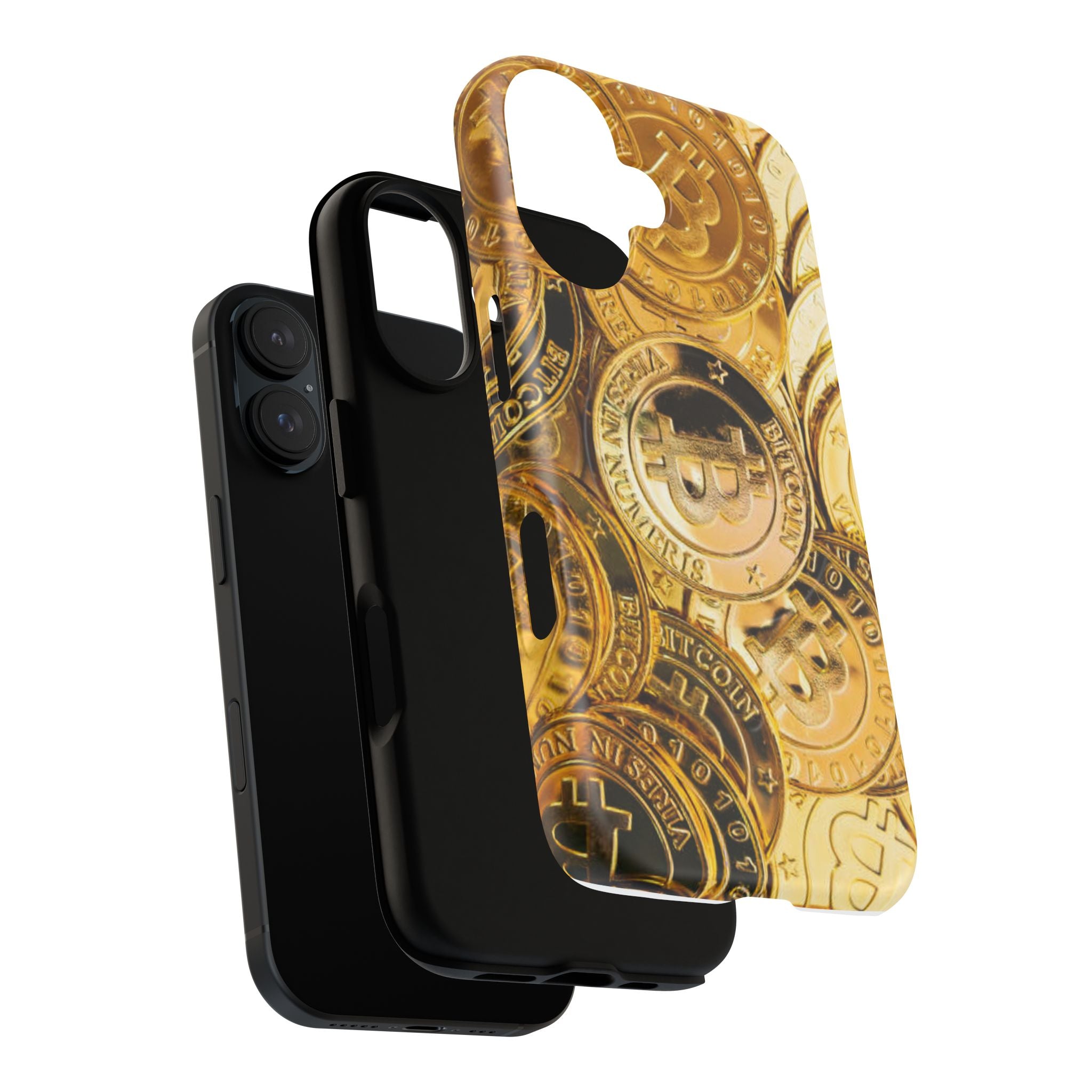 Gold Bitcoin Coins Phone Case | Tough Magnetic Case