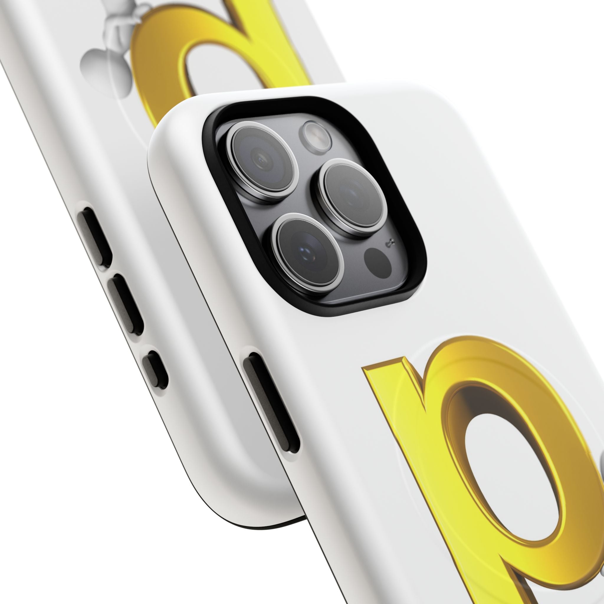 3D Gold Letter P Phone Case | Tough Magnetic Phone Case
