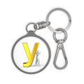 Yellow Letter Y Monogram Keyring