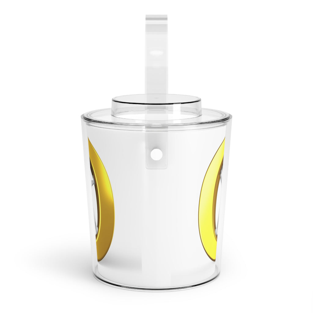 Gold Letter O with Figure Ice Bucket