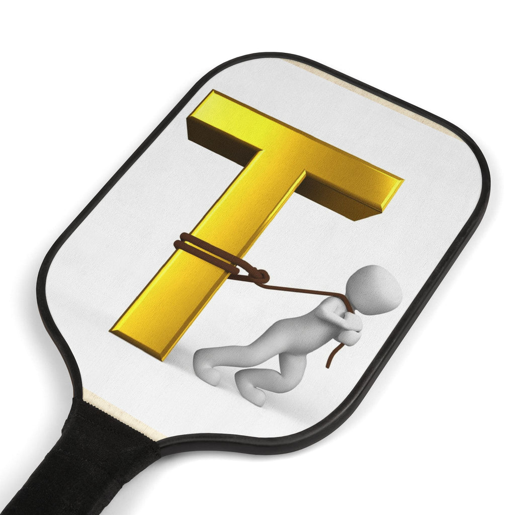 Pulling Letter T Pickleball Paddle Kit | Pickleball Set, Novelty Initial Design
