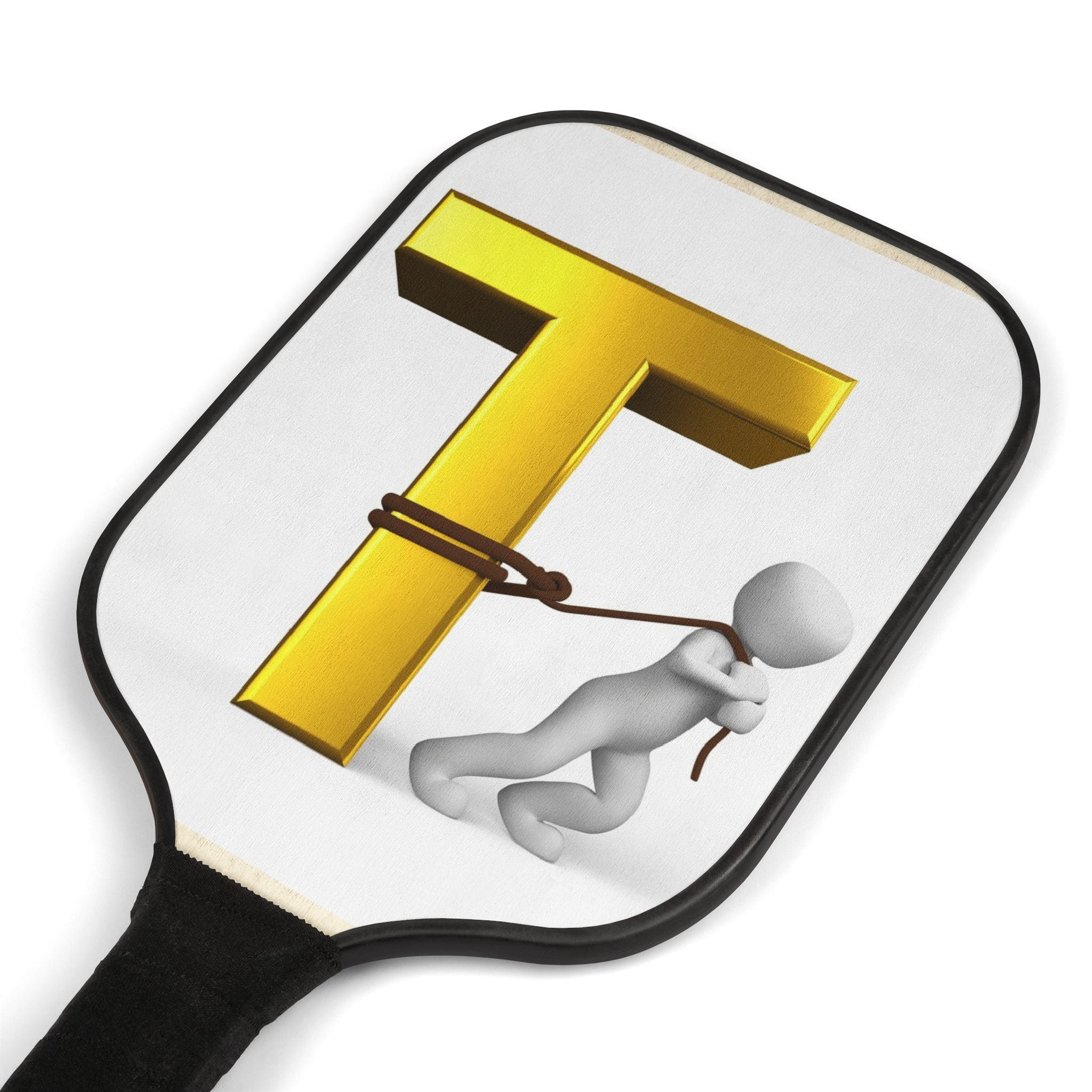 Pulling Letter T Pickleball Paddle Kit | Pickleball Set, Novelty Initial Design