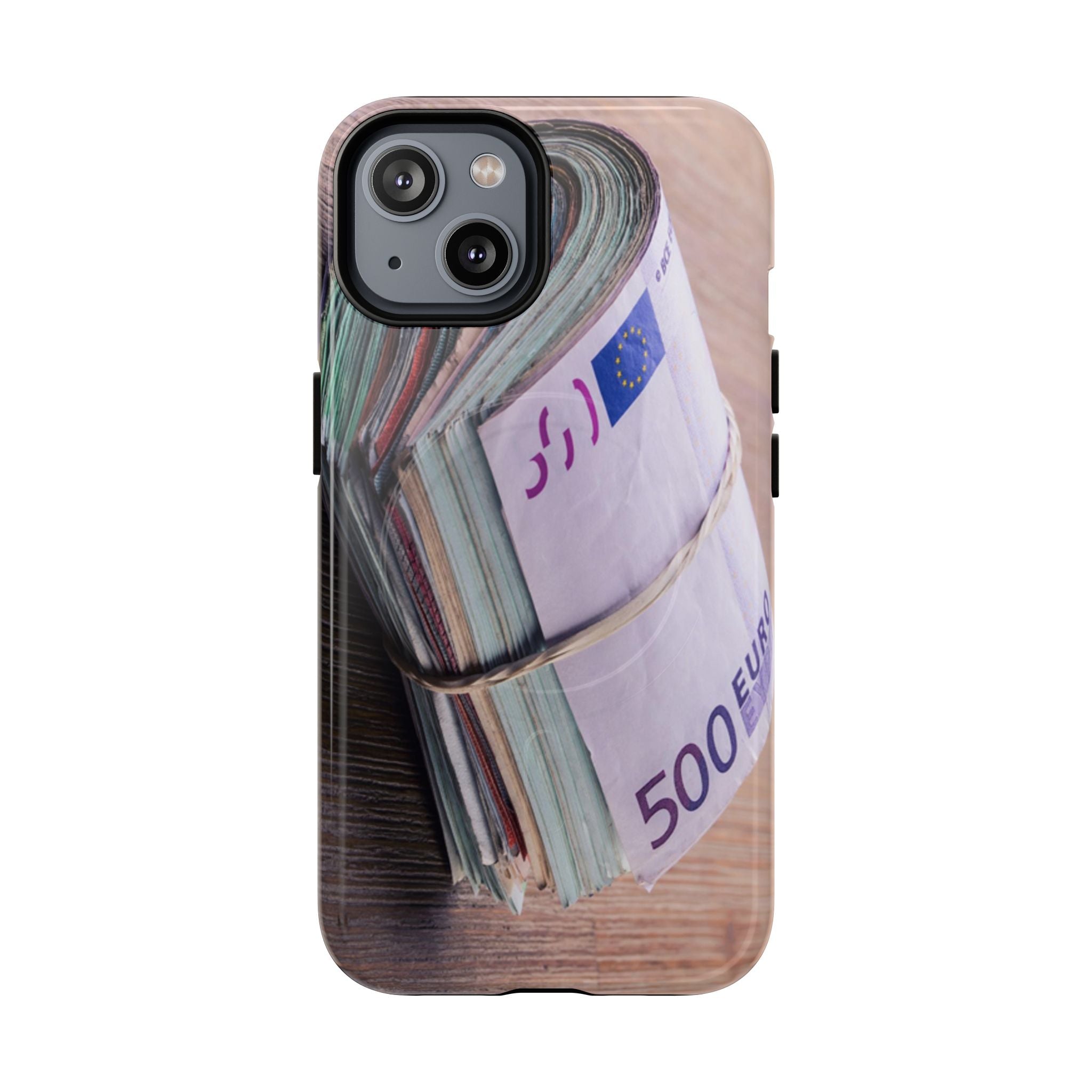 Coque de téléphone liasses de billets en euros | Coque iPhone rouleau de billets, Imprimé argent