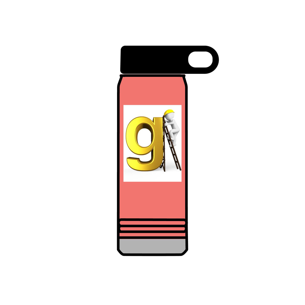 Golden Letter G with Painter Figure Water Bottle | 20oz Stainless Travel Bottle