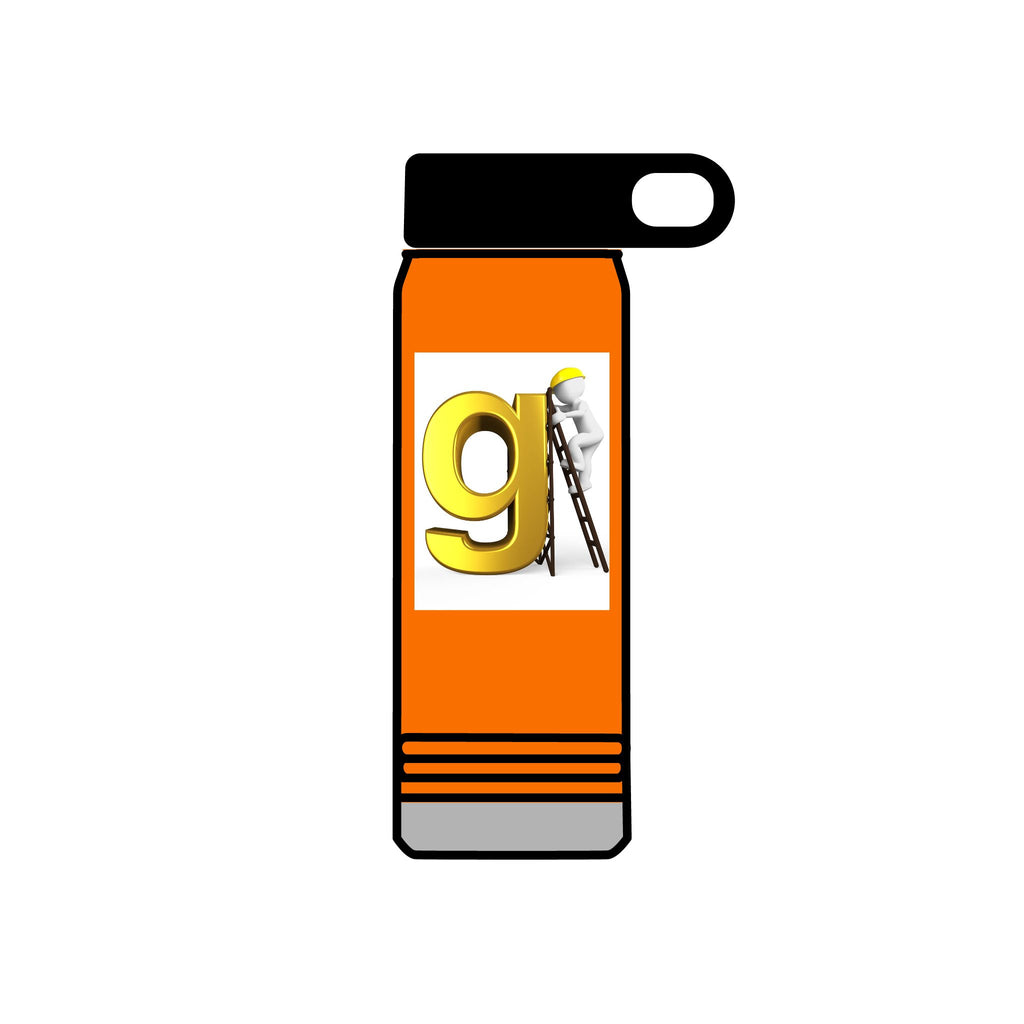 Golden Letter G with Painter Figure Water Bottle | 20oz Stainless Travel Bottle