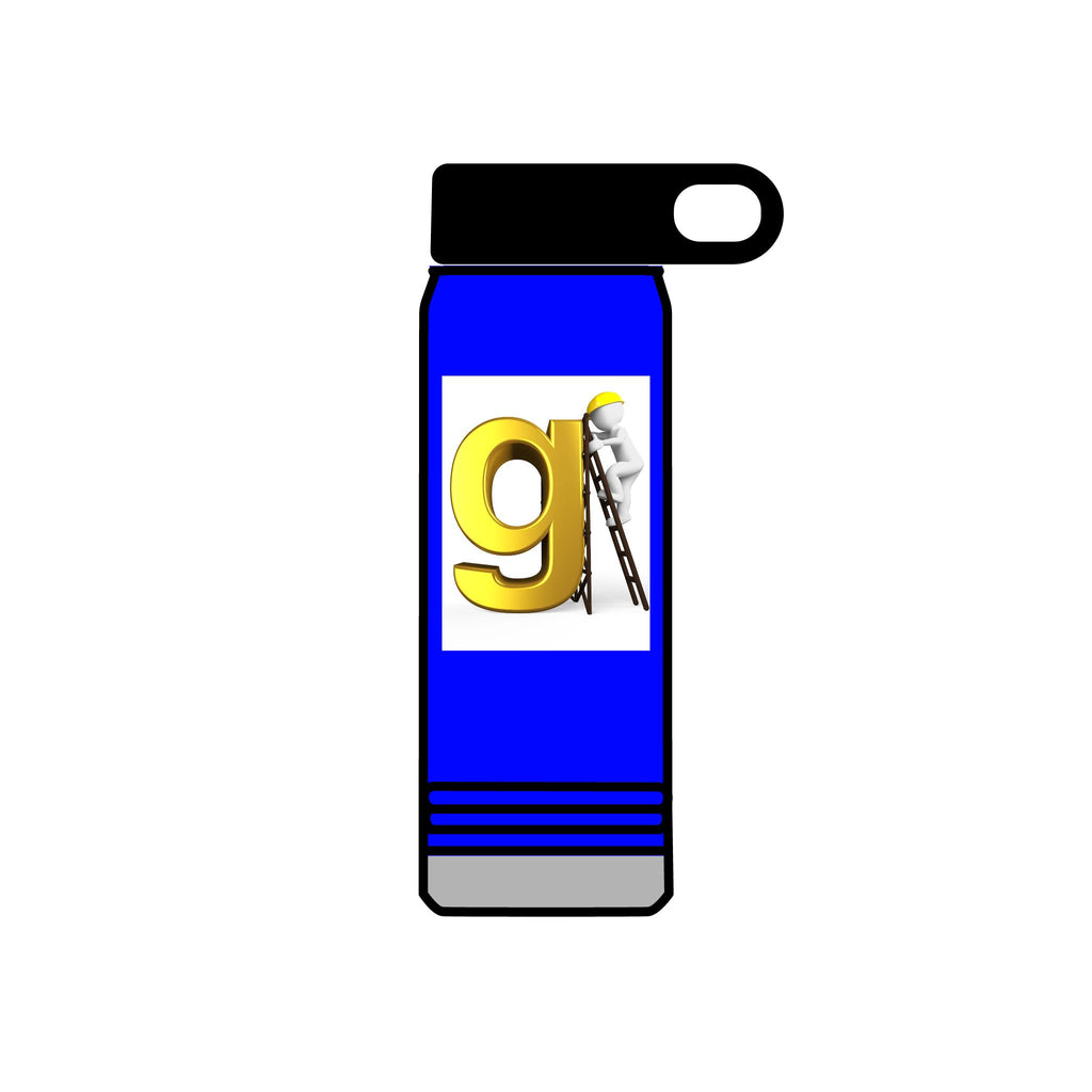 Golden Letter G with Painter Figure Water Bottle | 20oz Stainless Travel Bottle