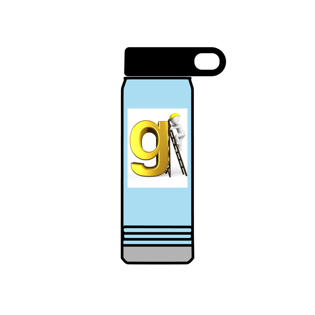 Golden Letter G with Painter Figure Water Bottle | 20oz Stainless Travel Bottle