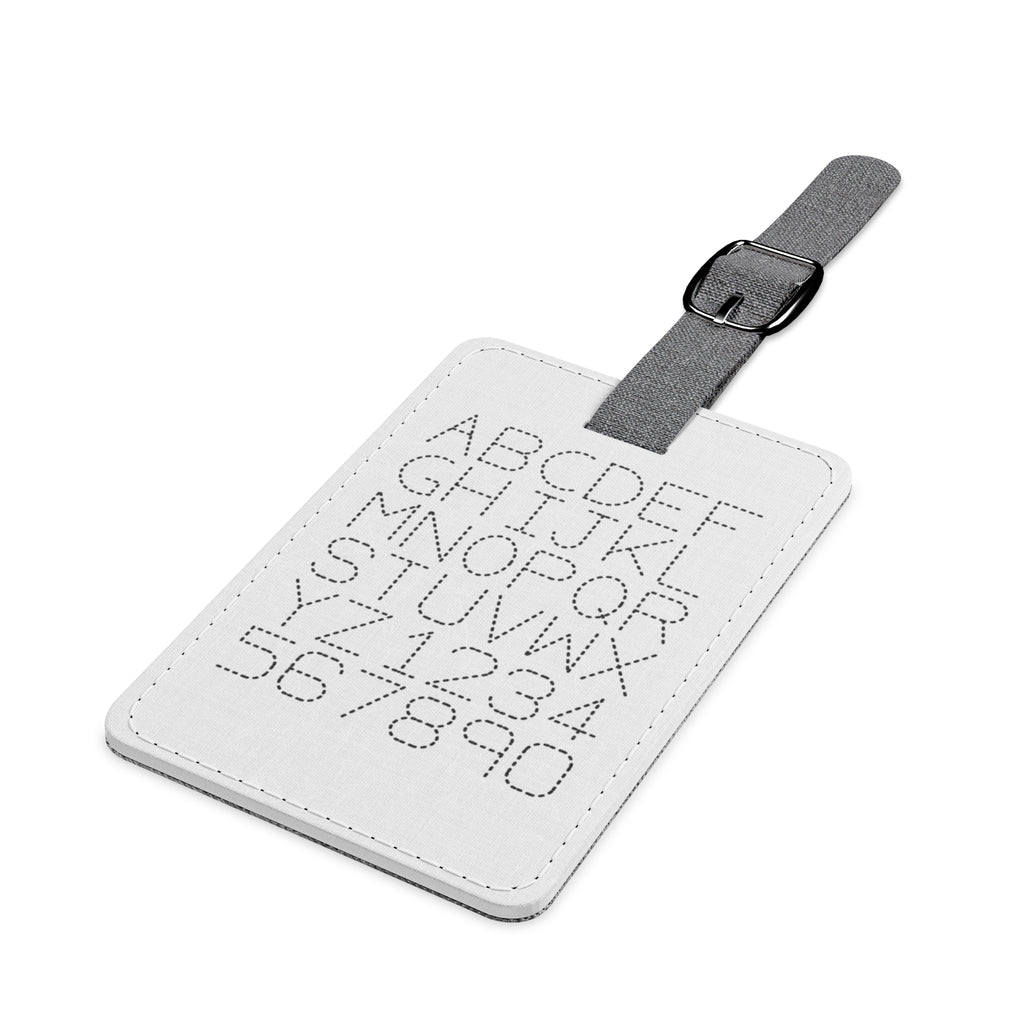 Monogram Alphabet Numbers Luggage Tag | Saffiano Polyester Rectangle
