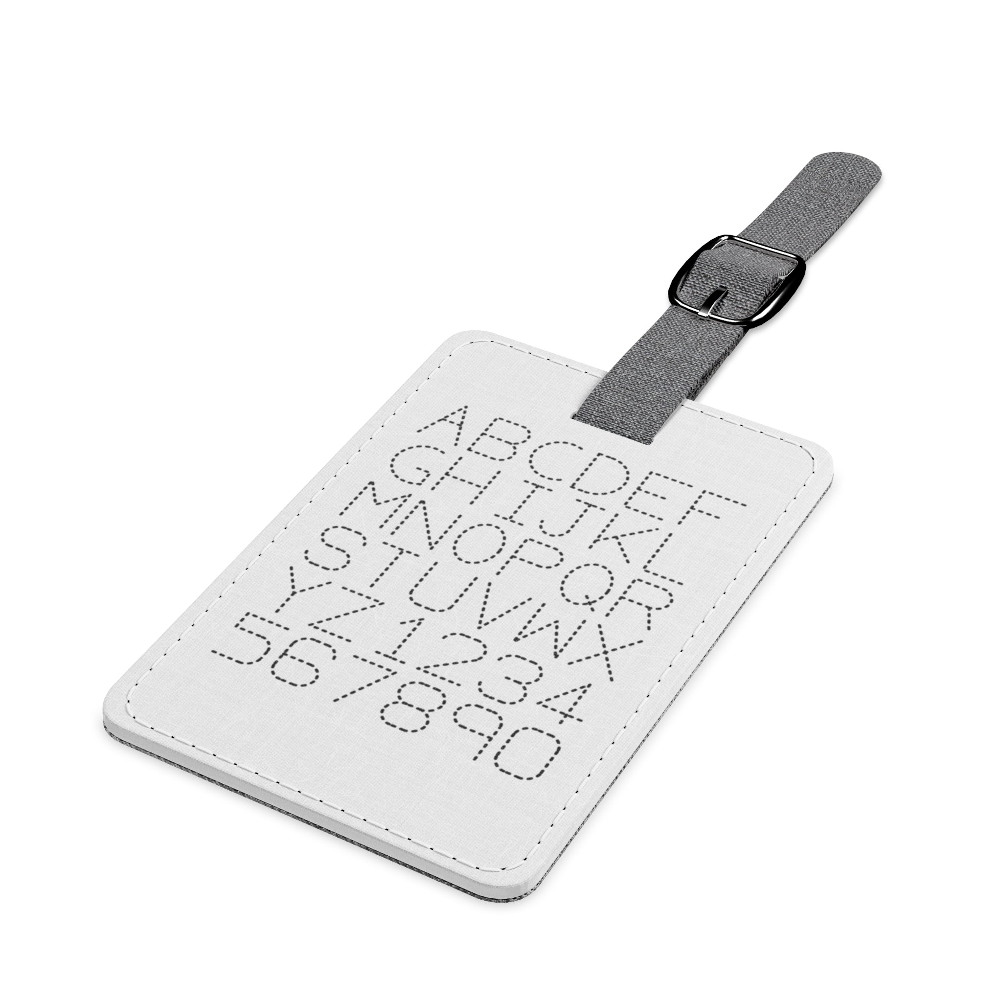 Monogram Alphabet Numbers Luggage Tag | Saffiano Polyester Rectangle