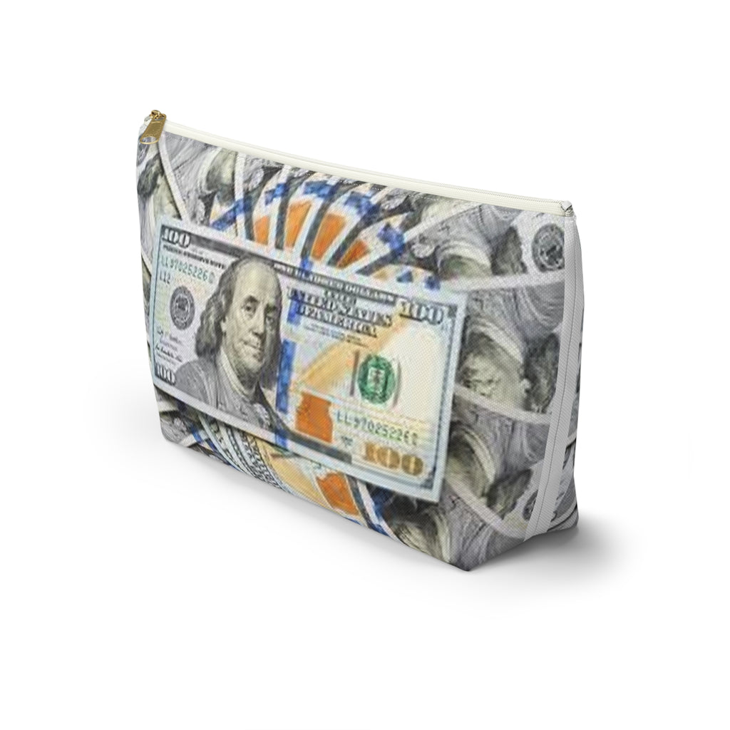 Hundred Dollar Bills Accessory Pouch | Money Print Makeup Bag