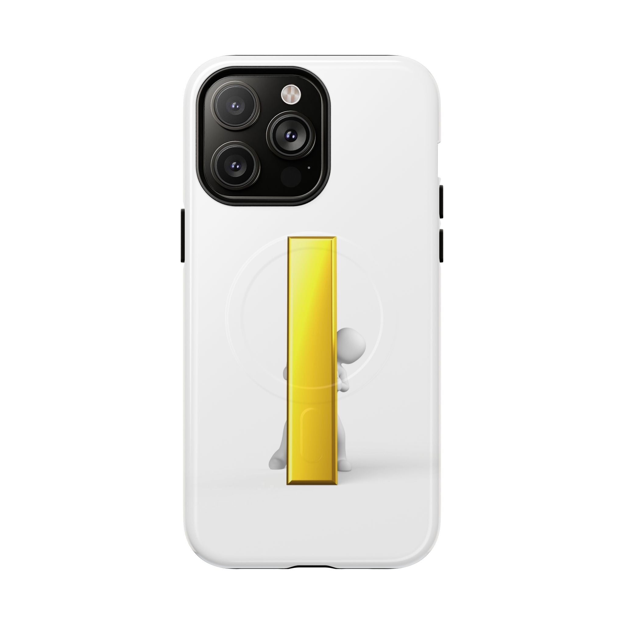 Yellow Gold Letter i 3D Figure phone case | Tough Magnetic Case