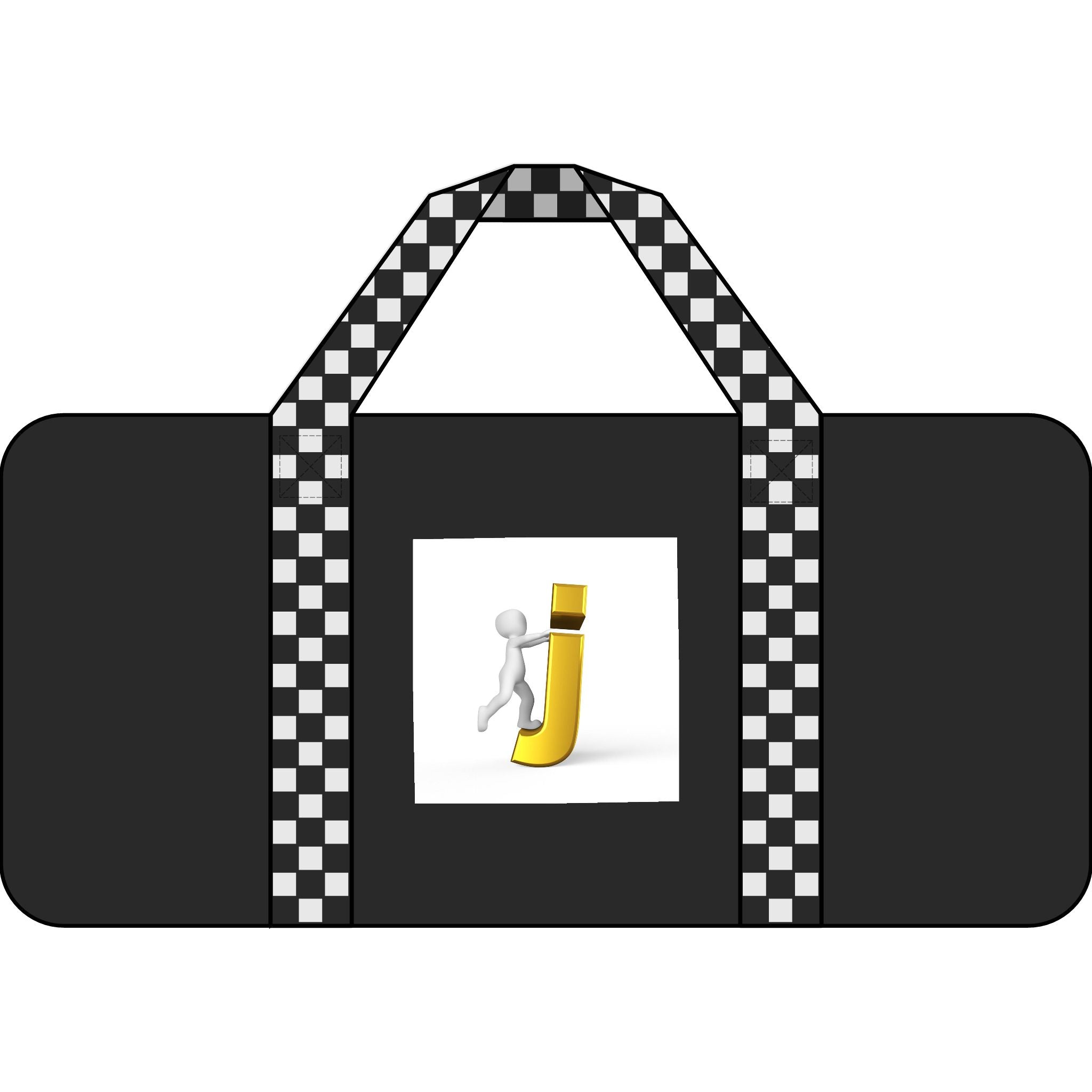 Sac de voyage Tripper Illustration Runner Lettre J 3D