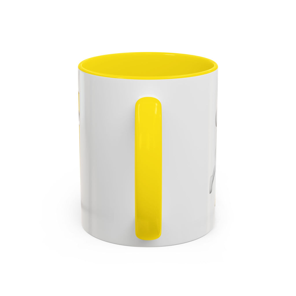 Tasse avec figurine 3D bâton poussant la lettre J dorée | Tasse à café