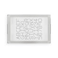 Stitched Dot Alphabet Acrylic Serving Tray | Modern Monogram Tray