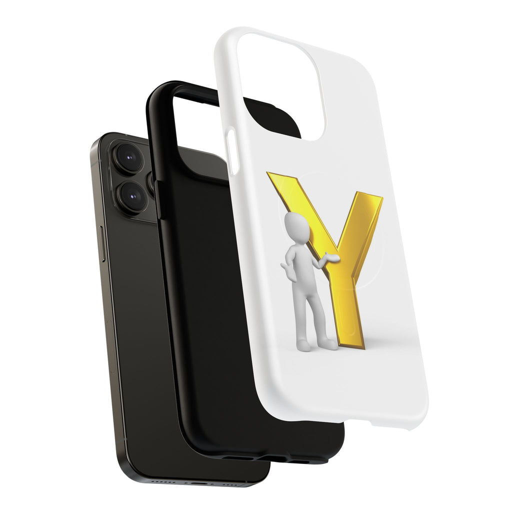 Gold Letter Y Phone Case | Monogram iPhone Magnetic Case