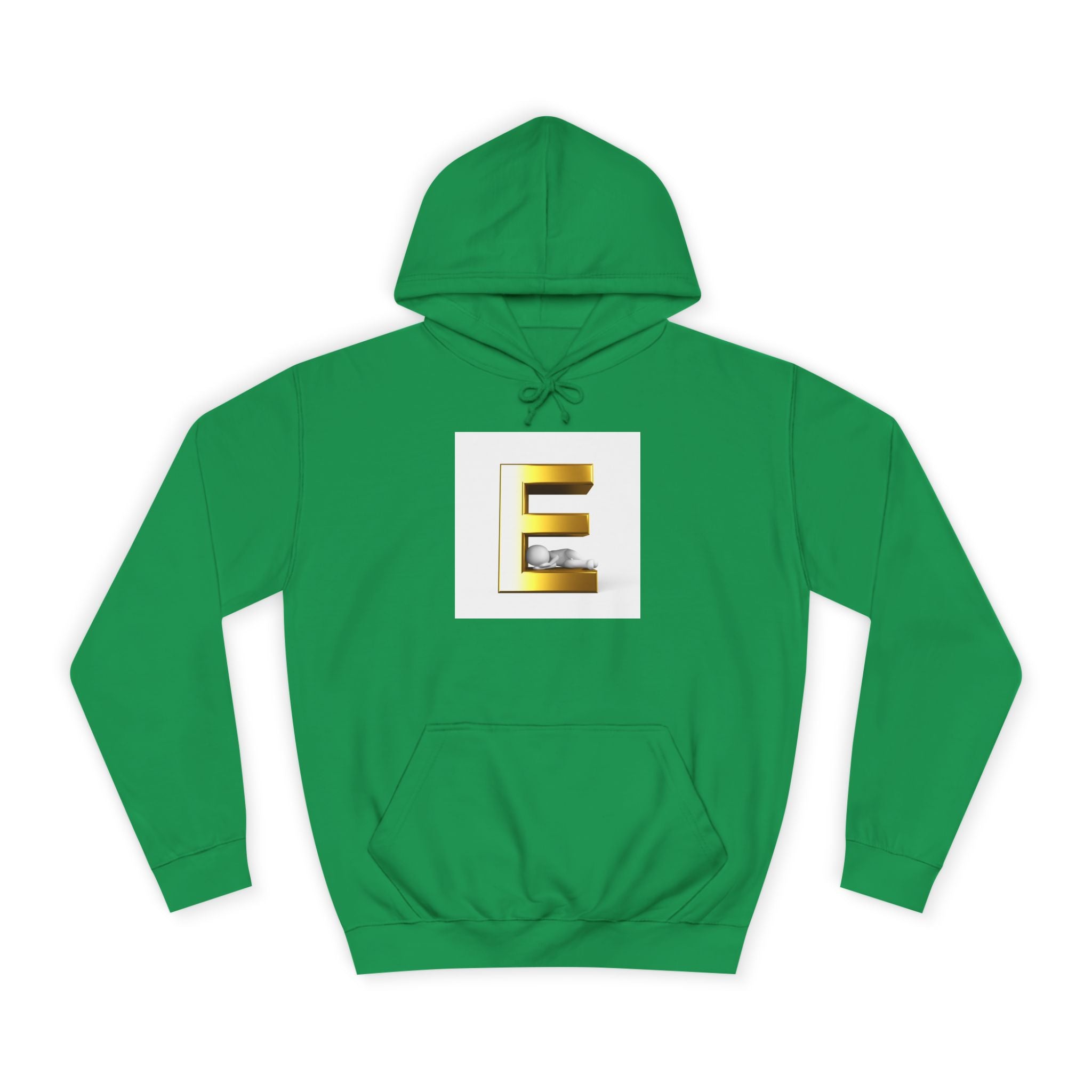 Sweat à capuche lettre E 3D dorée | Sweat-shirt initial monogramme