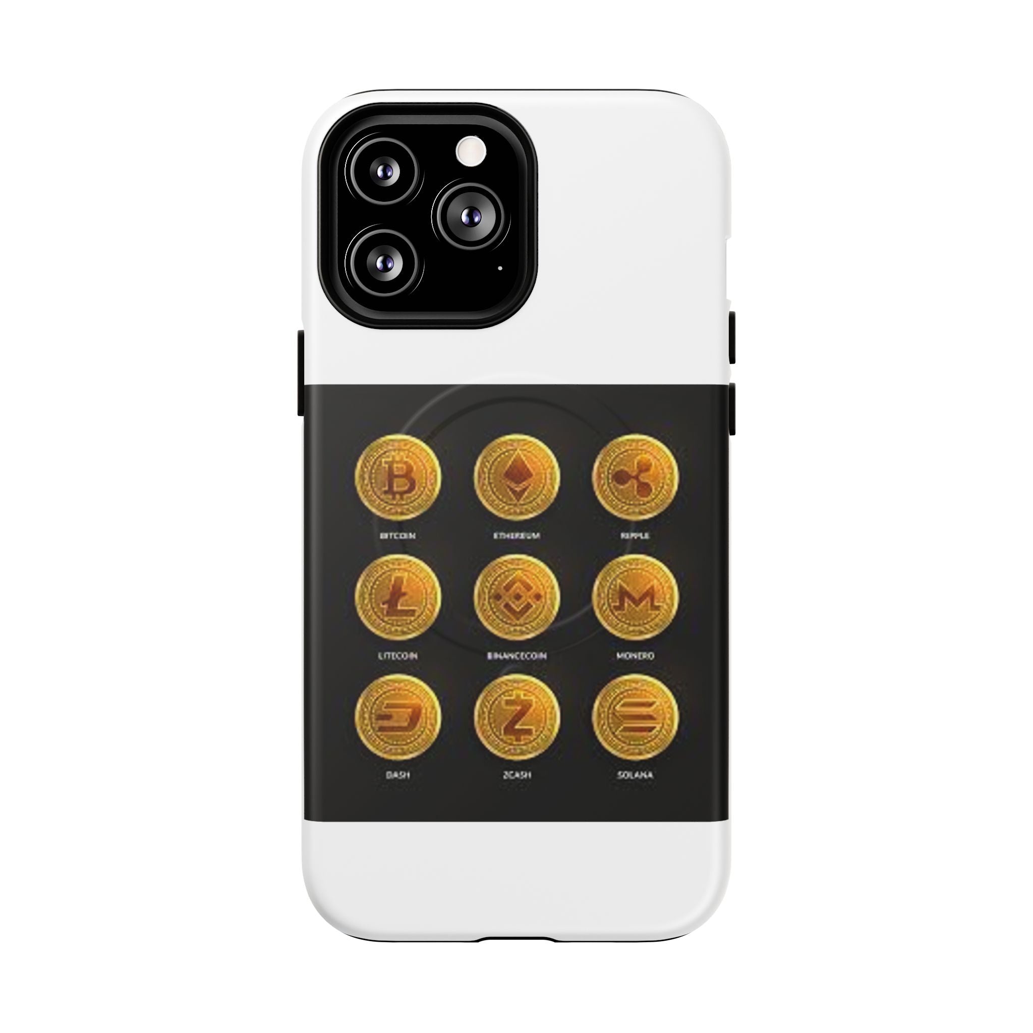 Coque de Téléphone Graphique de Monnaie Crypto | Coque Magnétique Robuste