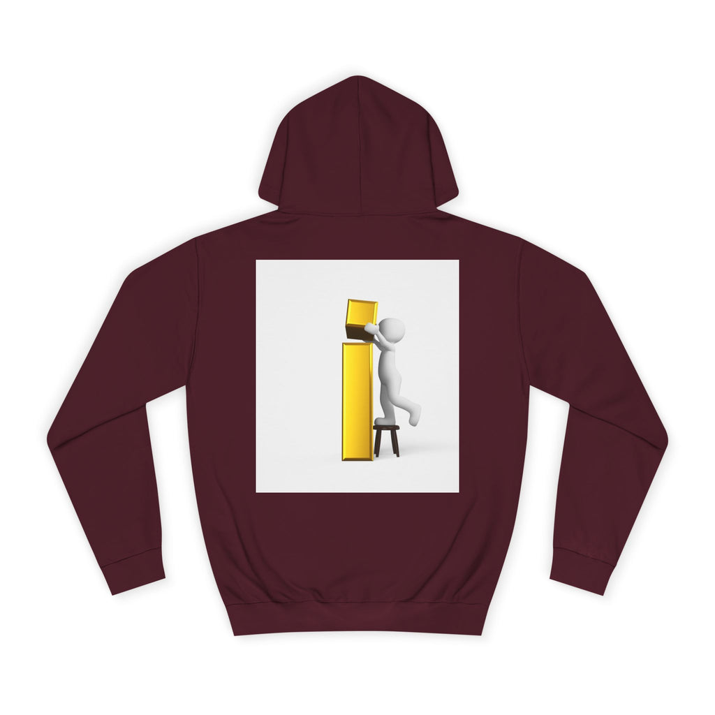 Stick Figure Building Letter i Hoodie | Minimal Illustration