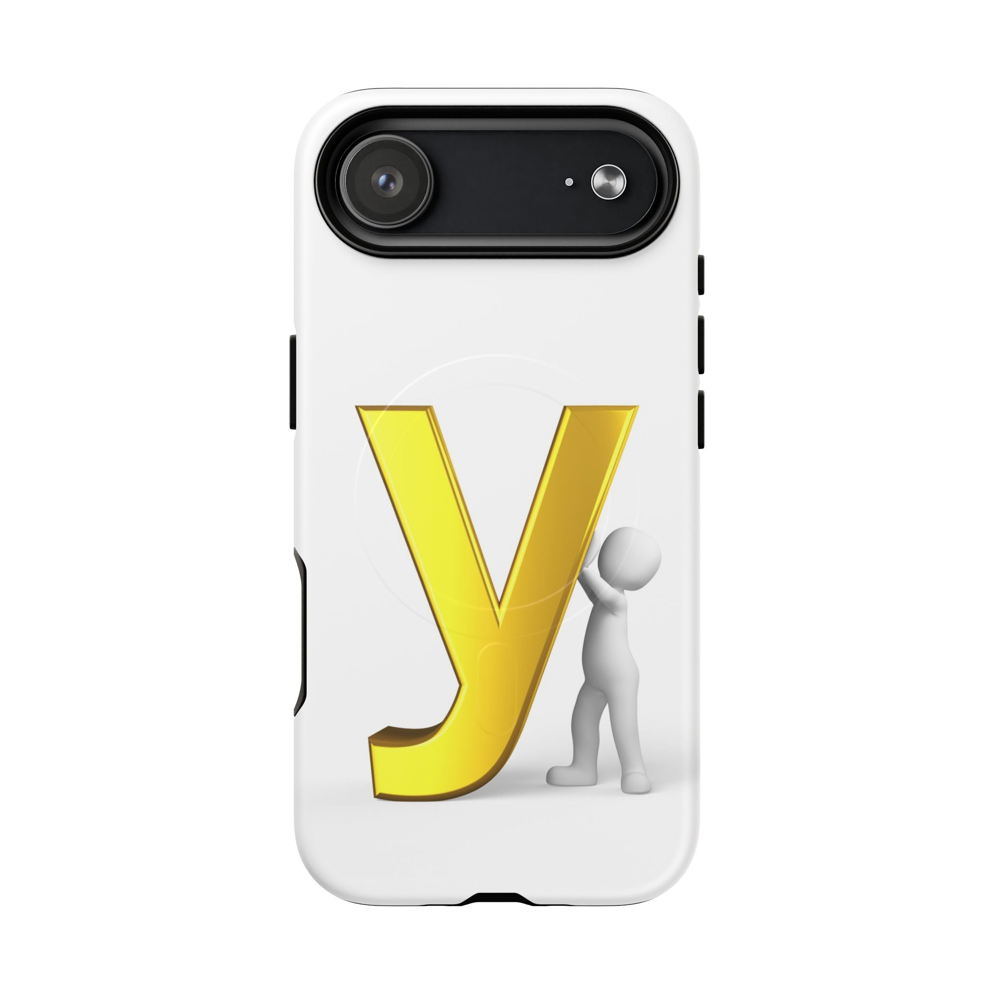 Coque de téléphone en or lettre Y | Coques magnétiques robustes