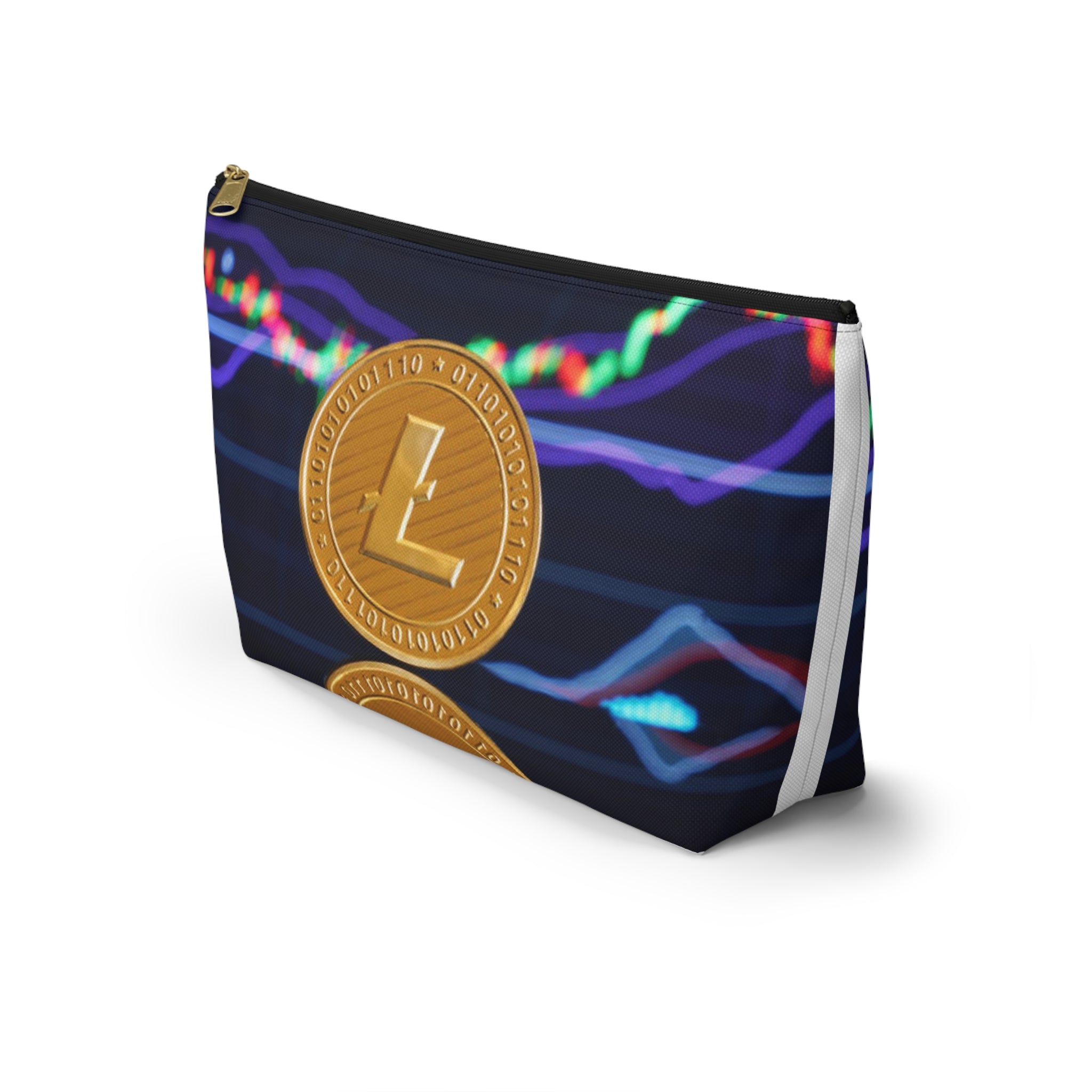 Litecoin Coin Crypto Chart Accessory Pouch