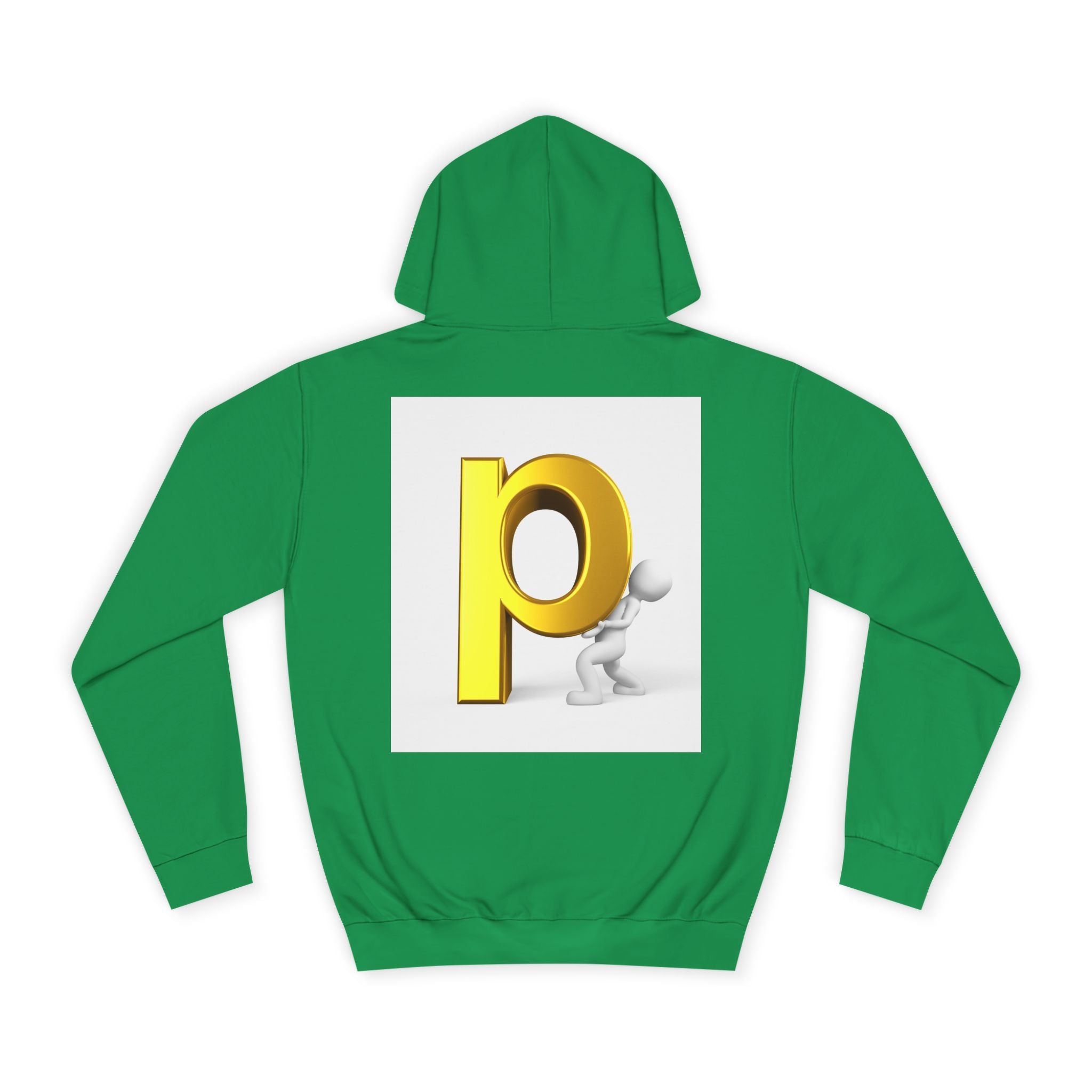 3D Letter P Character Hoodie | Initial P Monogram Pullover