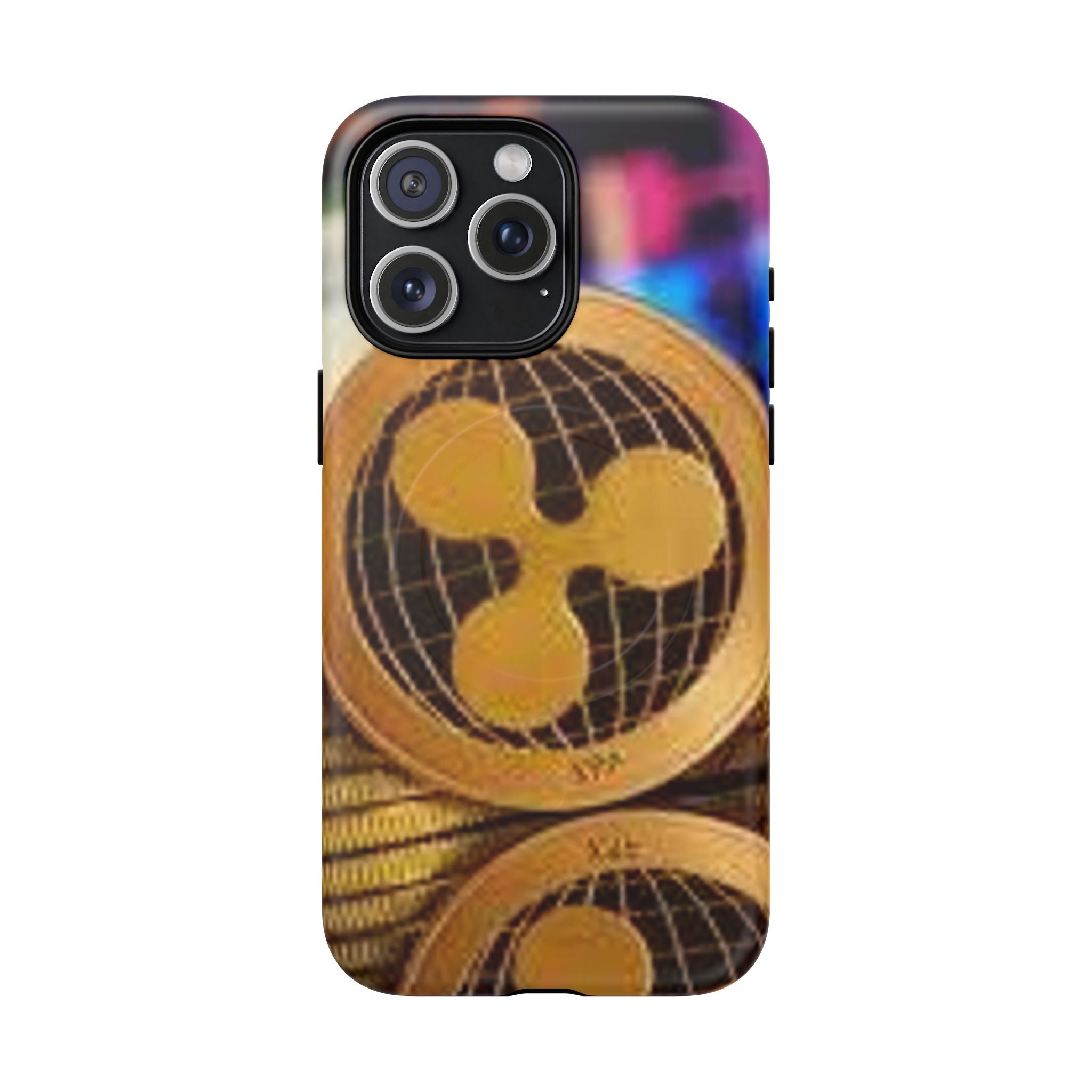 Coque de protection rigide magnétique design Ripple Coin | Coque de téléphone Crypto Ripple