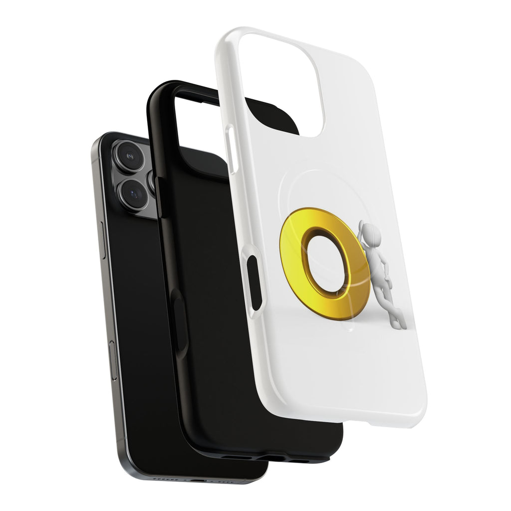 3D Gold Letter O Character phone case | Tough Magnetic Case, magnetic compatible