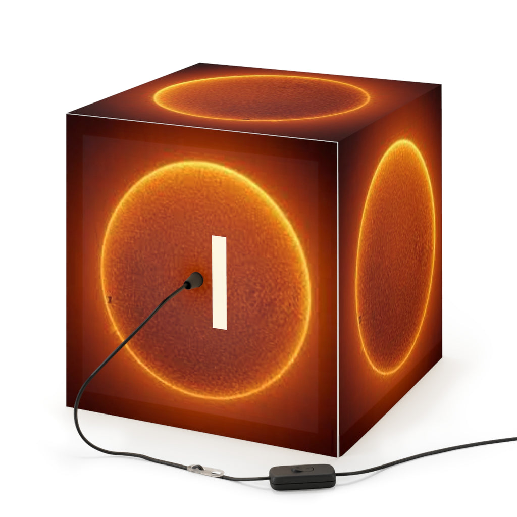 Solar Ring Sun Image Light Cube Lamp | Space Nebula Home Decor