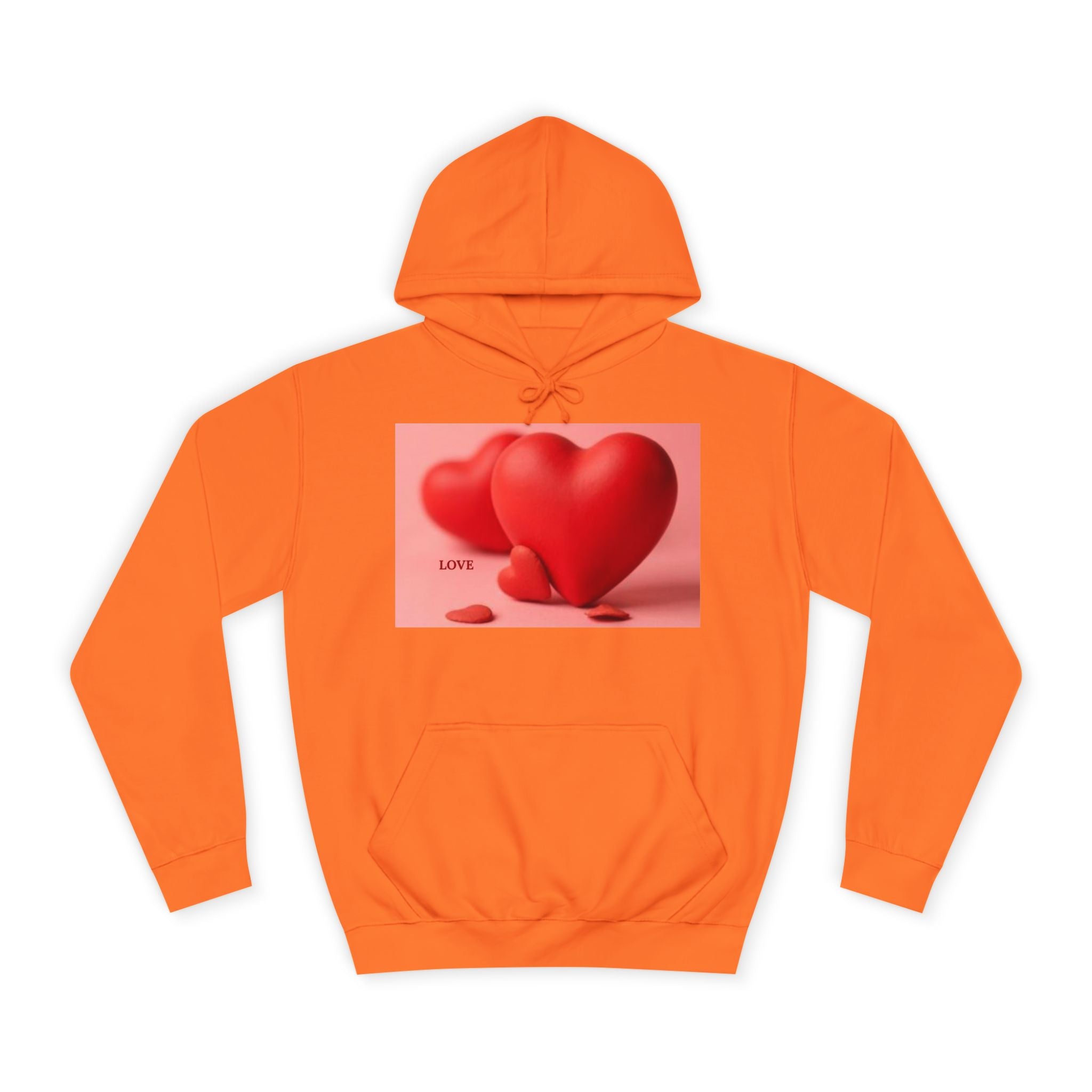 Sweat à capuche illustré avec un cœur mignon en 3D | Pull graphique amour