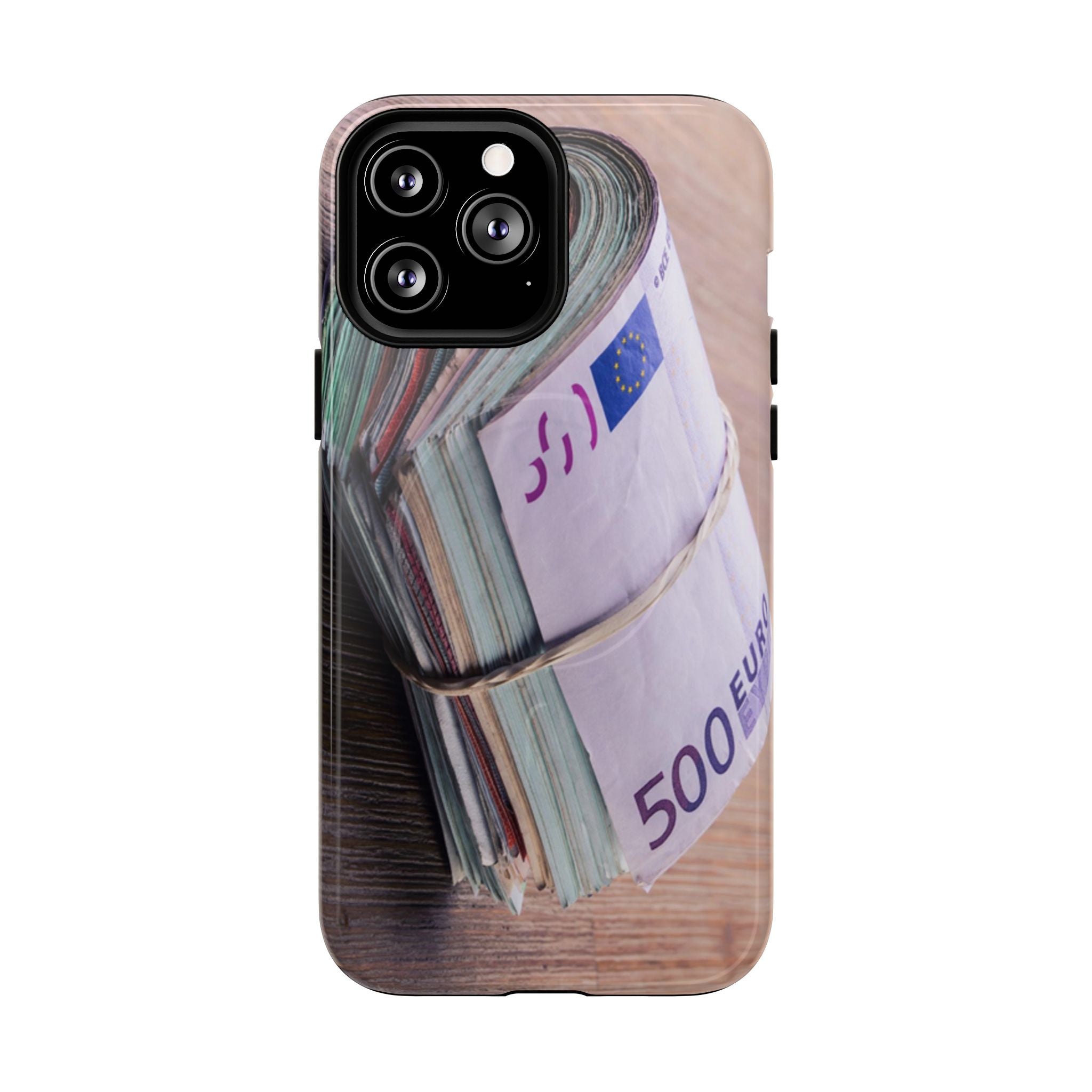 Coque de téléphone liasses de billets en euros | Coque iPhone rouleau de billets, Imprimé argent
