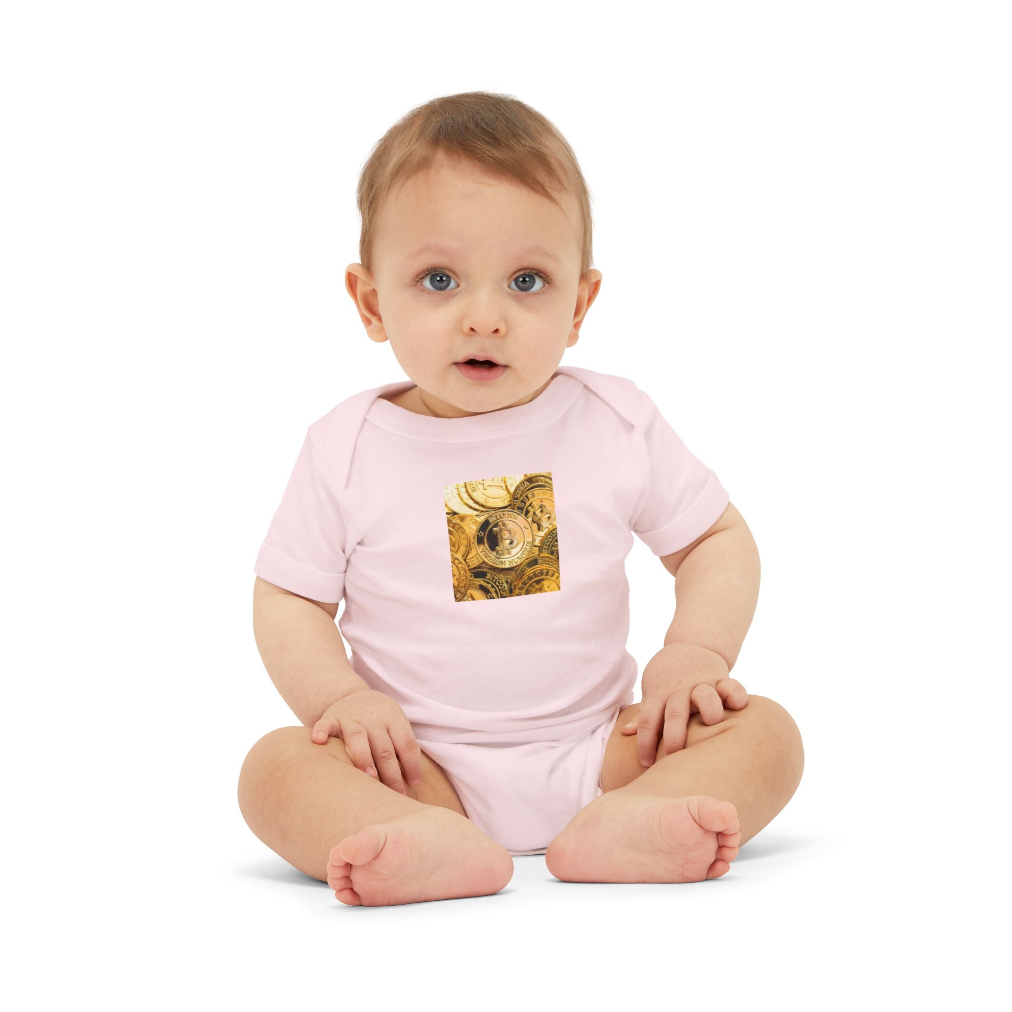 Bitcoin Cryptocurrency Infant One Piece | Floral Nursery Baby Bodysuit