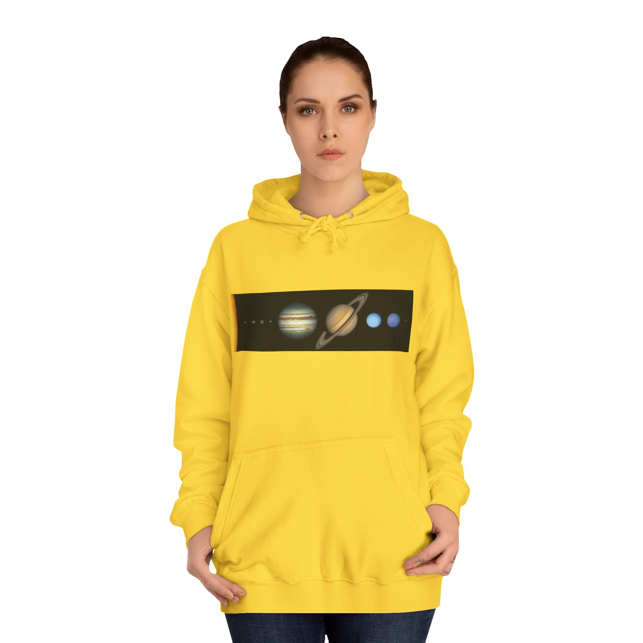 Solar System Planets Hoodie | Saturn Jupiter Earth Mars Nebula Design