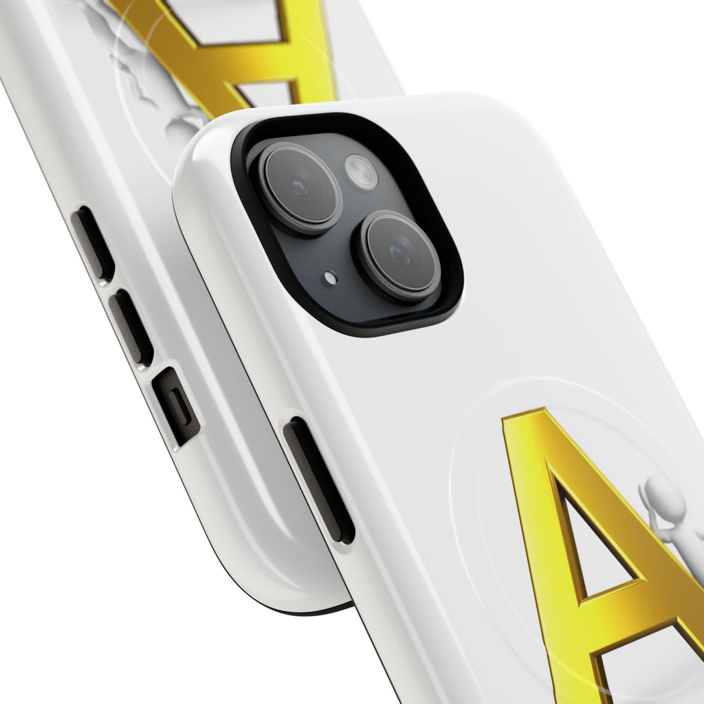 Gold Letter A Phone Case | Tough Magnetic Case, Initial Monogram