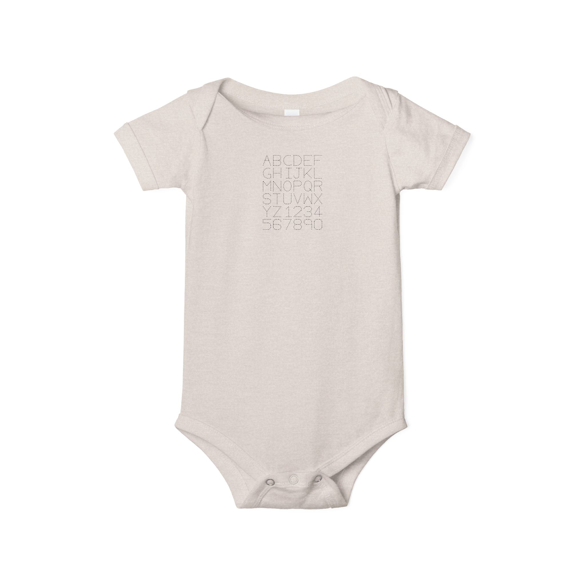 Body bébé imprimé alphabet à pois | Body bébé uni