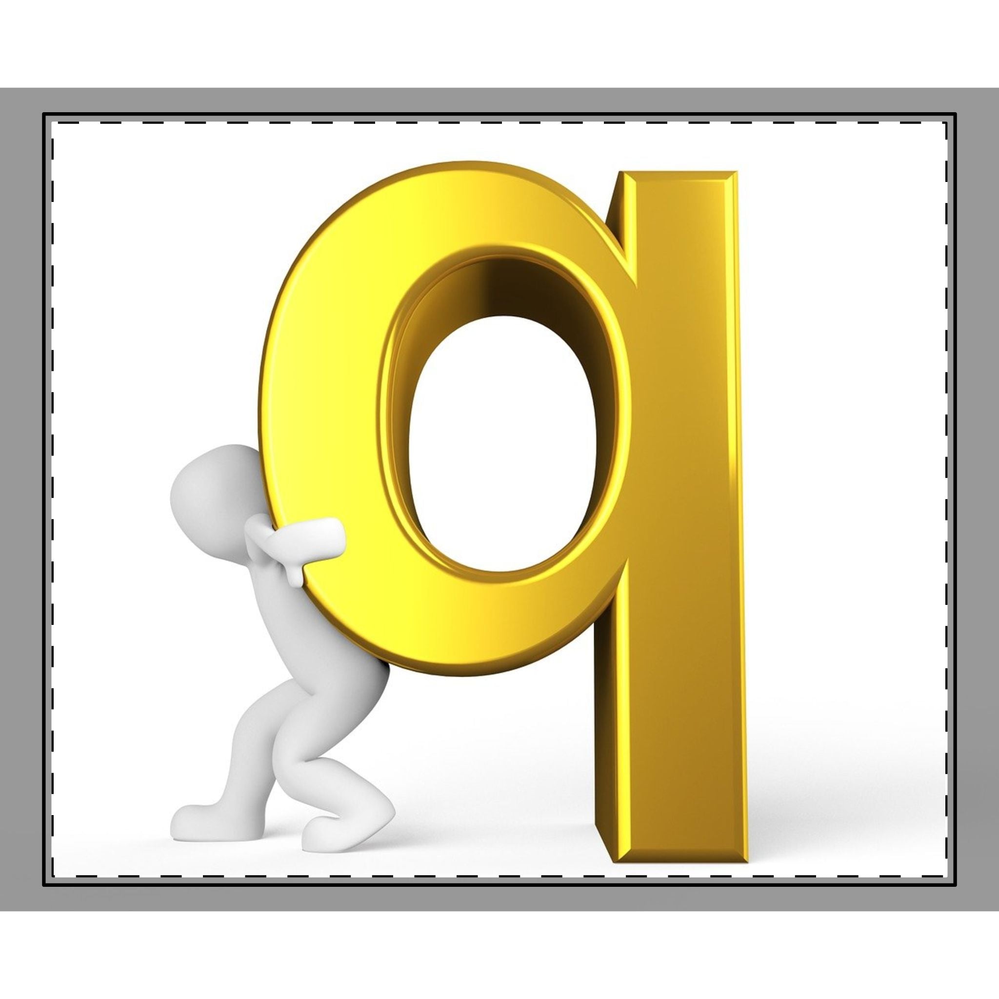 Gold Letter Q Illustration Coverlet