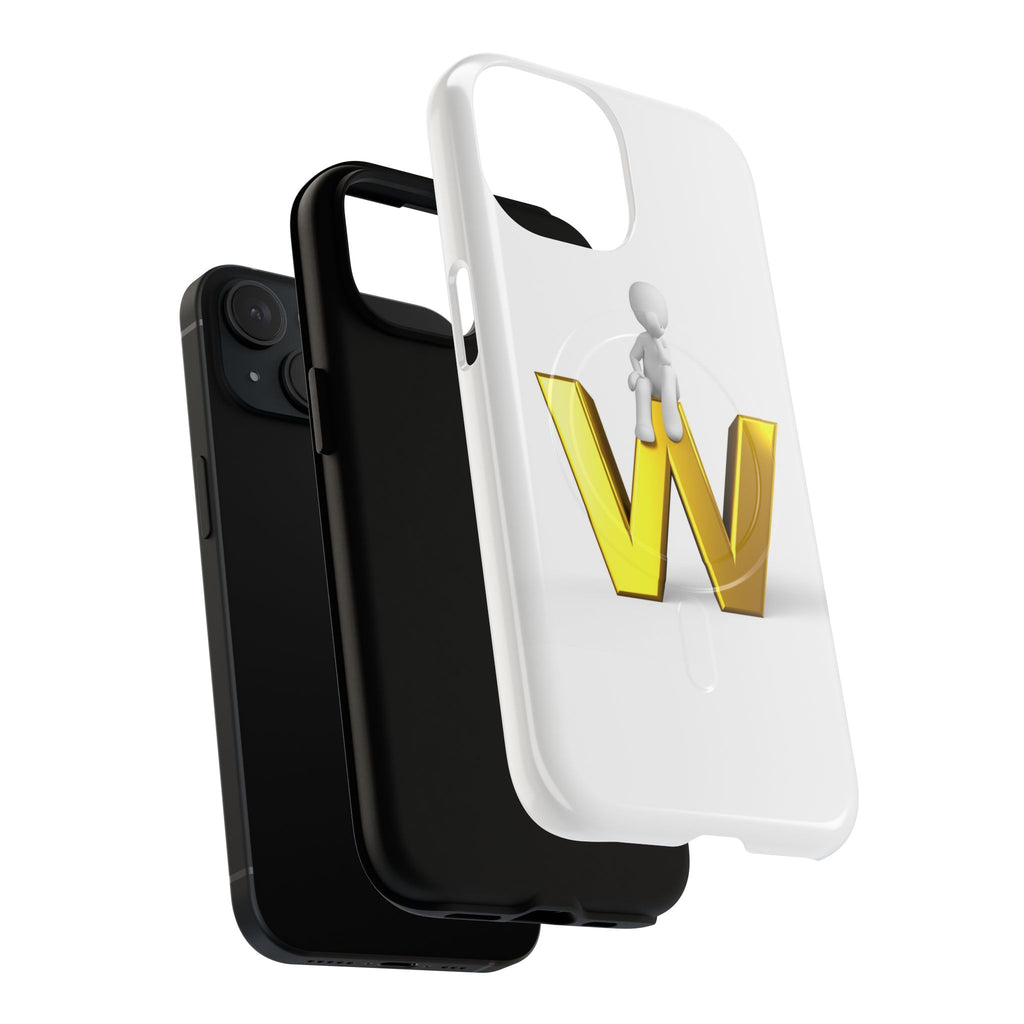 3D Stick Figure on Gold W Phone Case | Tough Magnetic Case