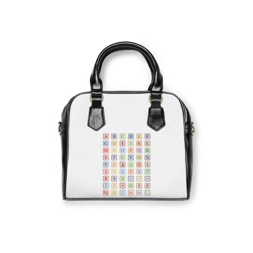 Alphabet Blocks Shoulder Bag | Colorful Letter Grid, Kids Pattern
